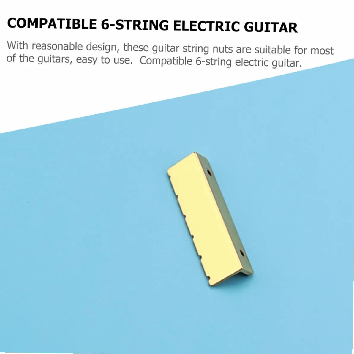 TOYANDONA 4sets Guitar Nut Metallo Shape Per Chitarra Elettrica Sostituzione Pre-slot Supporto Per Corde Migliora Suono e La Sustentazione Per Musicisti