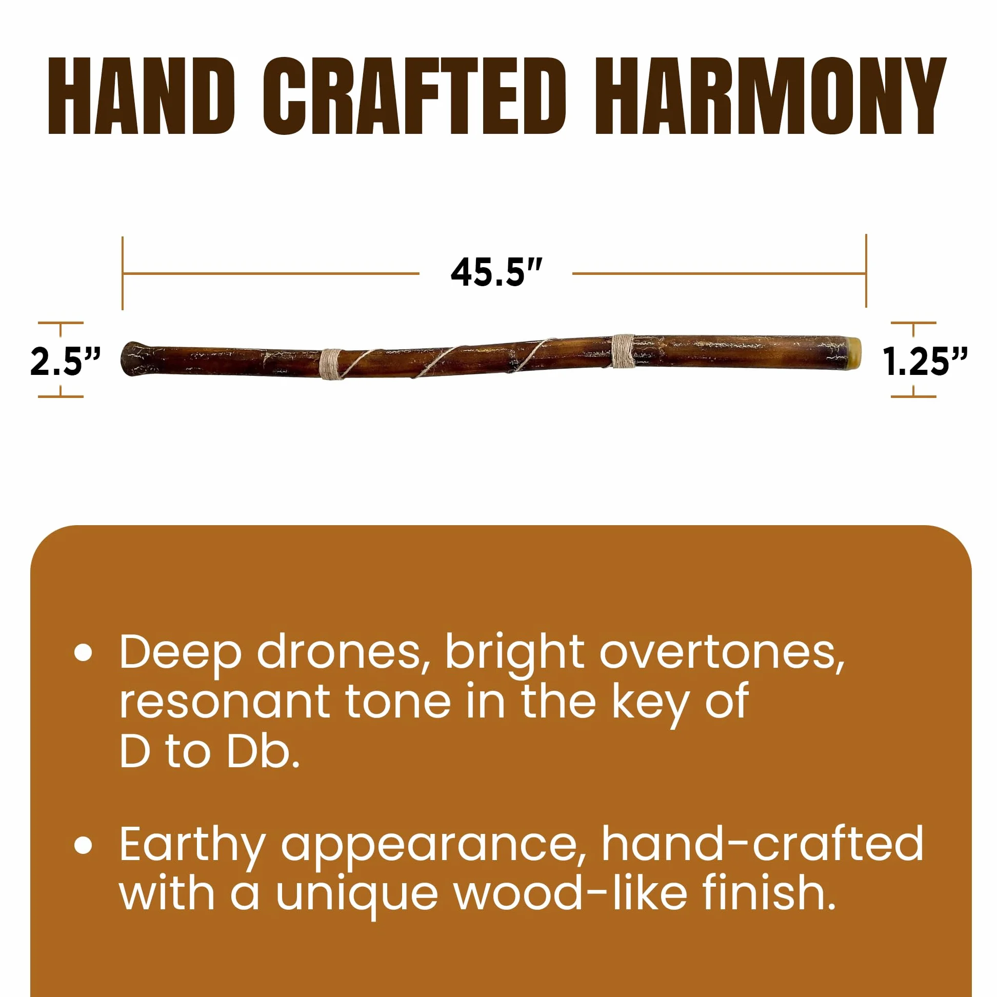 World Percussion USA - Moderno didgeridoo realizzato a mano, con bocchino in cera d’api, facile da suonare -