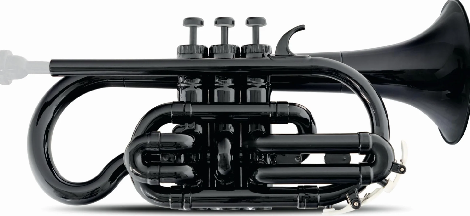 Classic Cantabile MardiBrass Cornetta in Plastica - Valvole in Alluminio - solo 520g di peso - con bocchino e custodia - nero