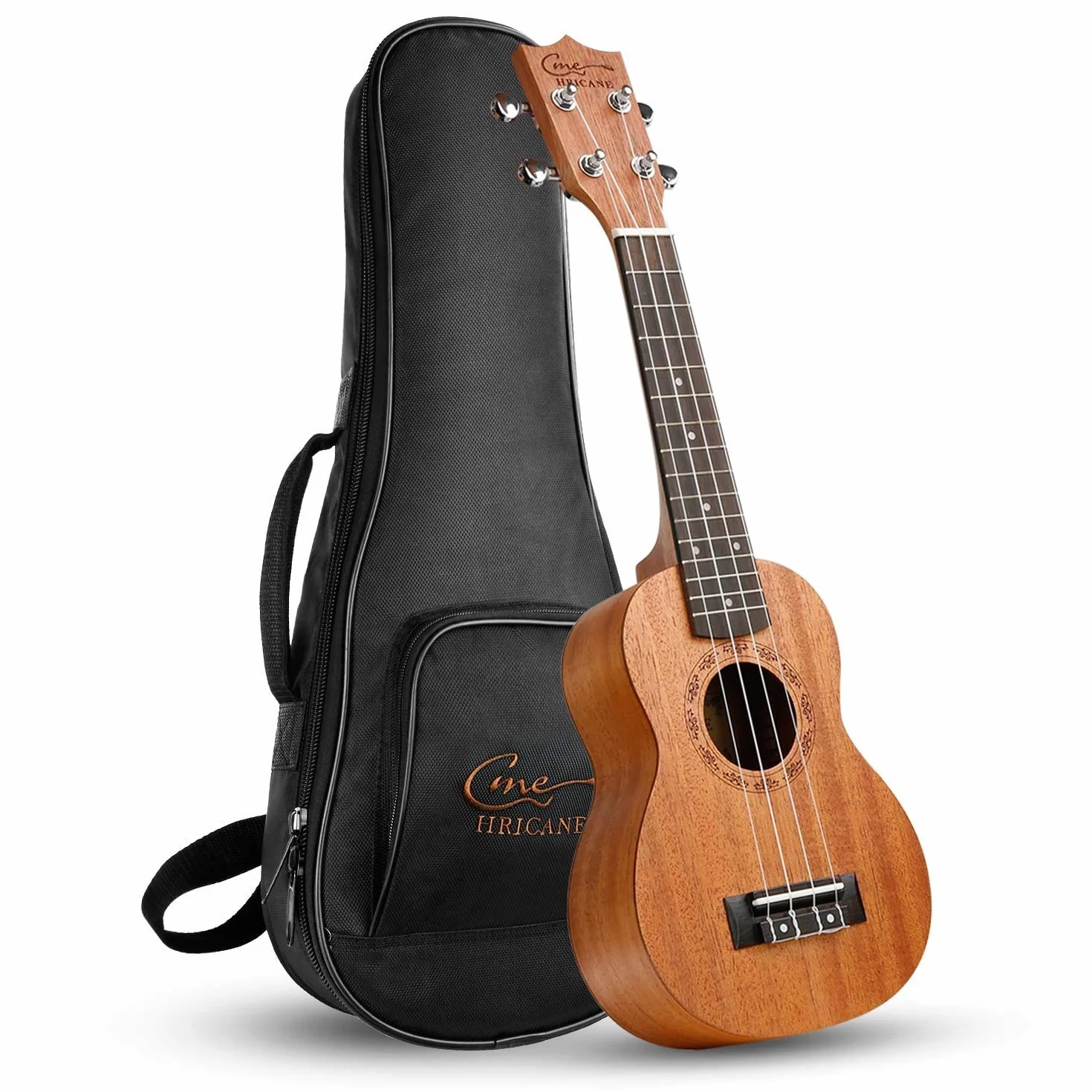 Ukulele Soprano da 21 pollici, ukulele in mogano per adulti e bambini principianti con borsa e corde