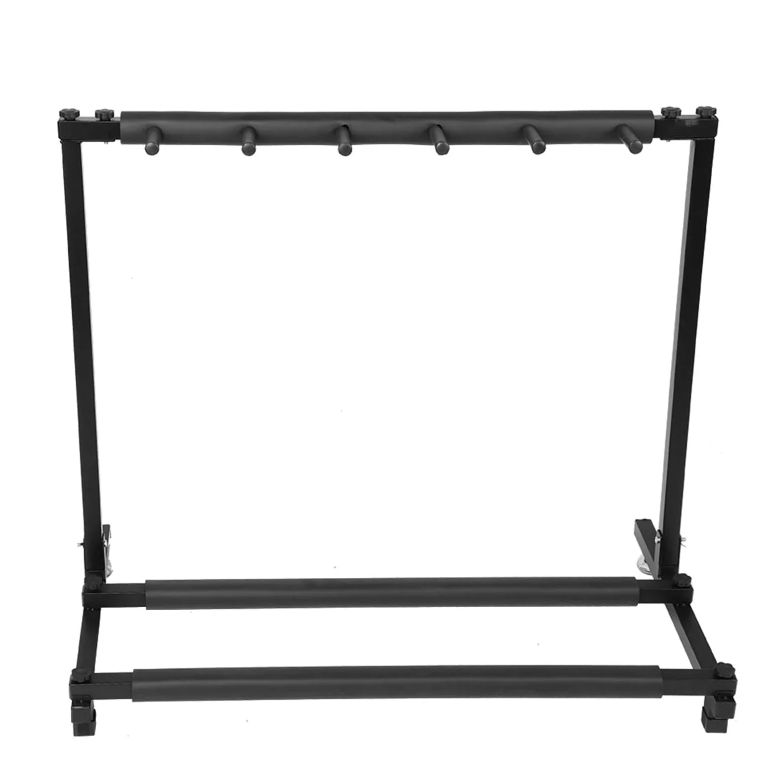 Robusto Supporto per Chitarra in Metallo, Imbottitura in Morbida Gomma, Struttura in Ferro, Organizer Porta Supporto per Chitarra in Metallo (5 teste), supporto chitarre