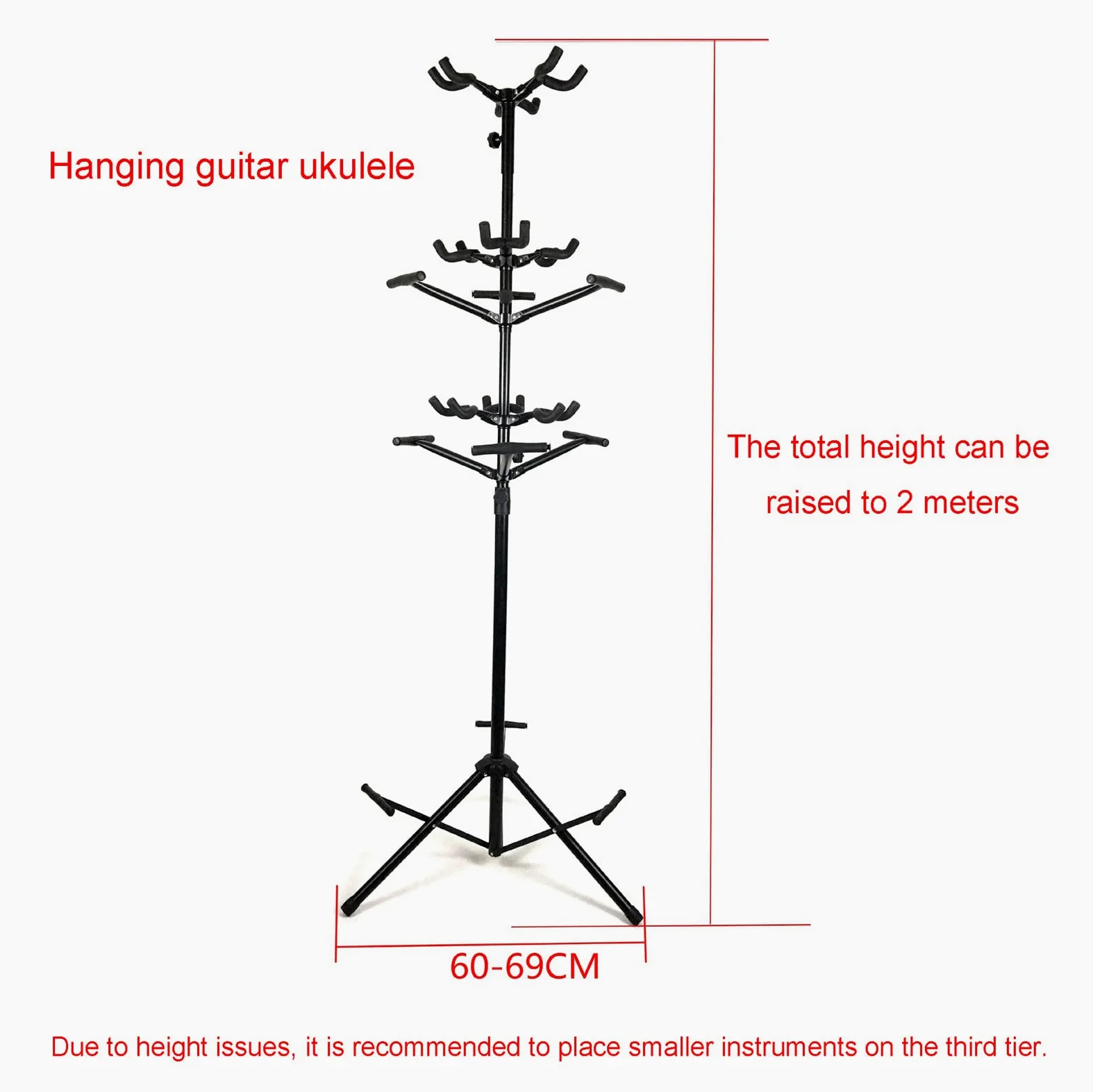 Supporto universale pieghevole per chitarra, robusto supporto verticale per riporre ed esporre strumenti musicali