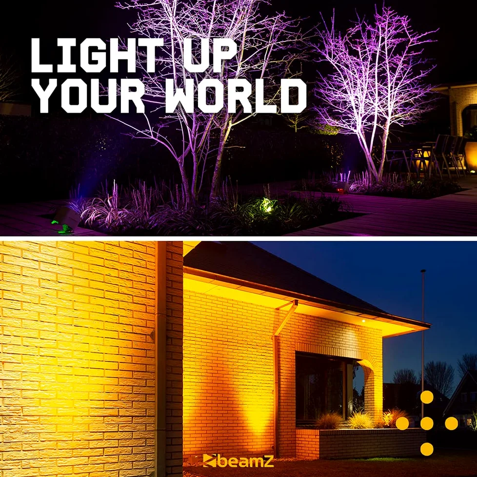 BeamZ BBP94W - Uplighter a batteria senza fili, rondella da parete LED da 48 W con controllo DMX, luce par alimentata a batteria ricaricabile per eventi, illuminazione verticale ed effetti di lavaggio