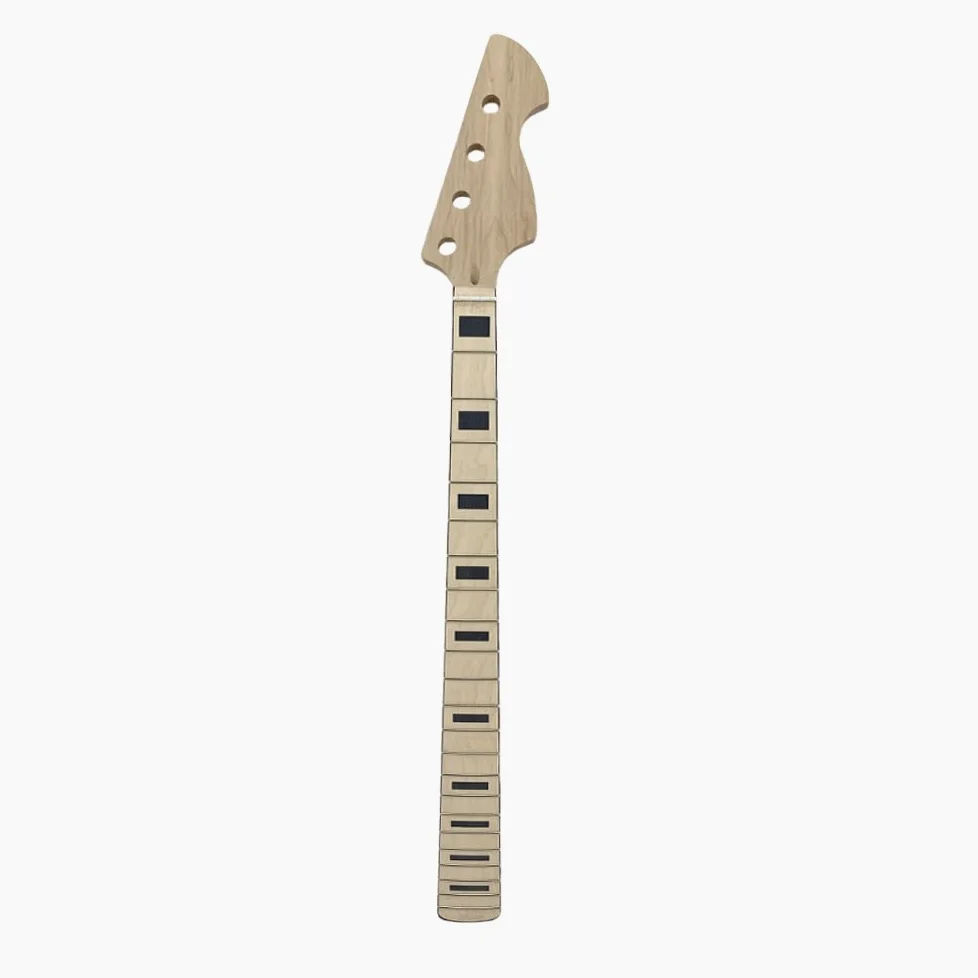 Yinfente Manico per chitarra basso 22 tasti 34 pollici Acero tastiera chitarra Intarsio a blocchi DIY Chitarra Intarsio a blocchi (Tastiera in Acero)