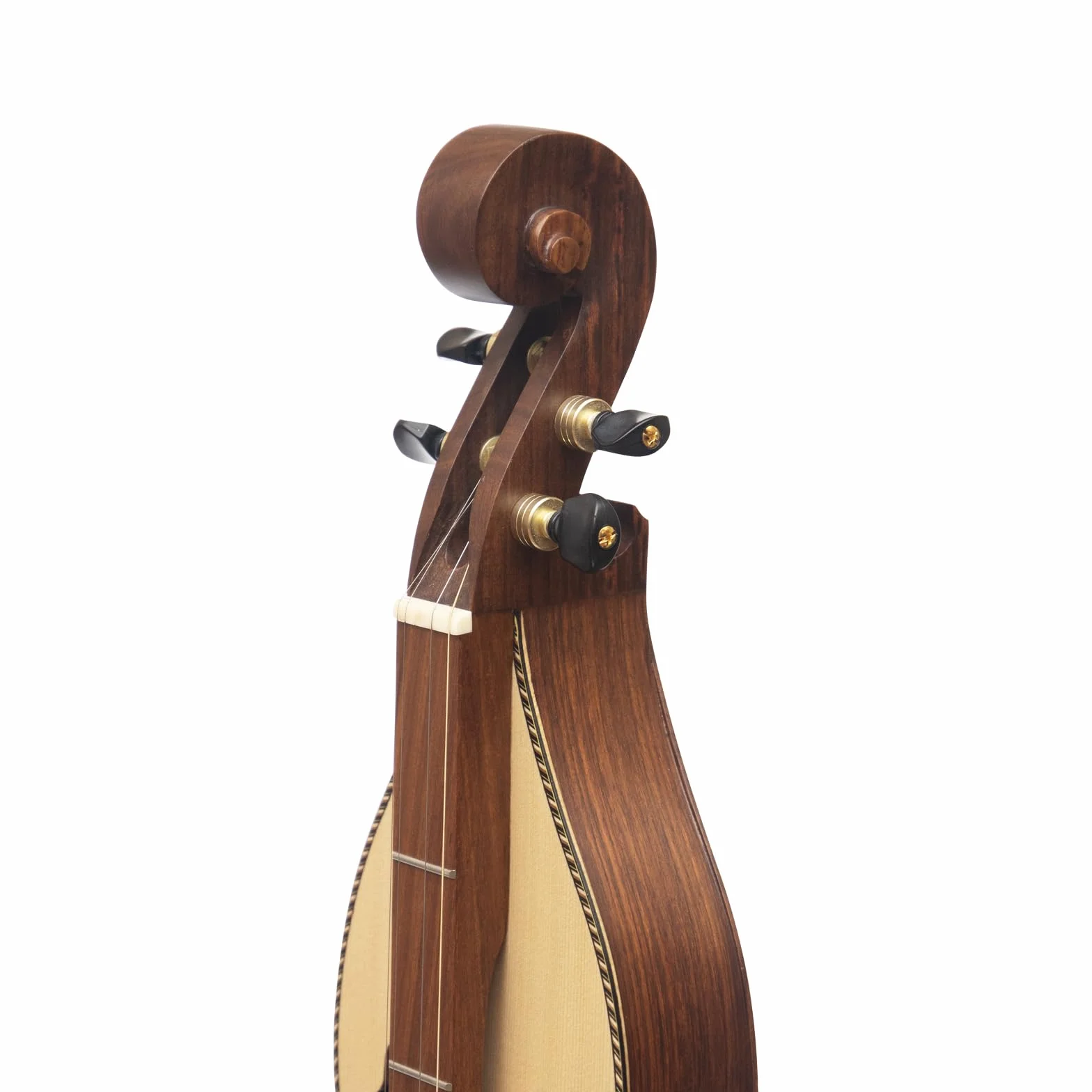 Mountain Dulcimer - Palissandro a 4 corde, con foro a F, con filetto