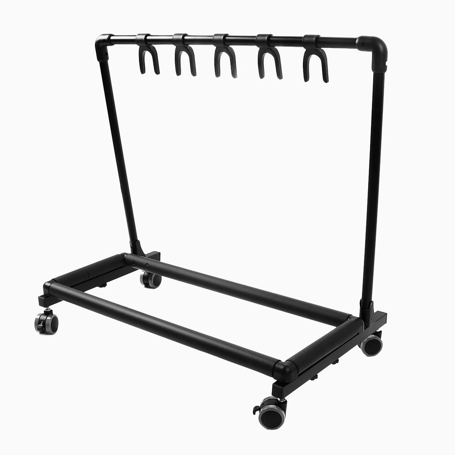 CHICIRIS Supporto Multi-chitarra, Supporto Espositore in Metallo Ed EVA con Ruote, Portaoggetti Portatile per più Chitarre, Negozio di Musica e Attrezzatura da Studio (FL-11W)