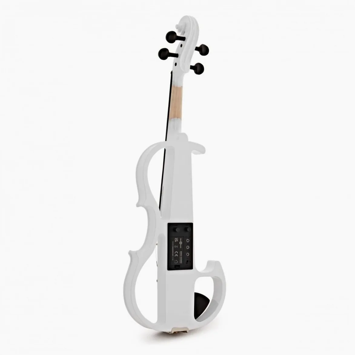 Gear4music Violino Elettrico per Adulti, Bianco | Suono elettrico notevole per la sperimentazione, manopola di tonalità con pickup sotto ponticello, finiture acero e betulla