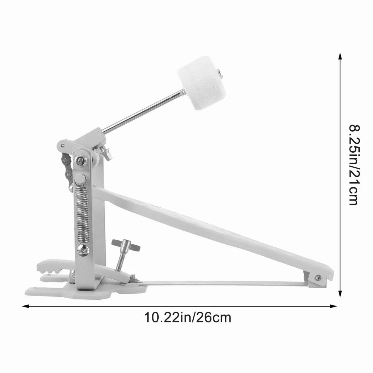 Yardwe Pedale Singolo per Esercizi Pedale Accessorio in Metallo Argento per Batteria per Tamburo Elettronico e Jazz della Cassa