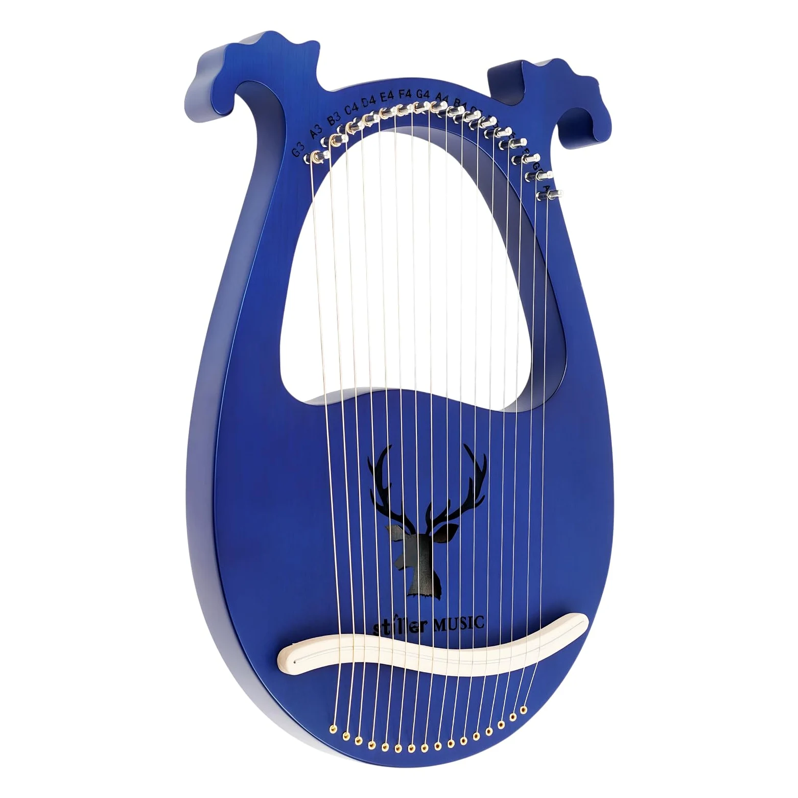 Lyre Arpa Strumento Piccola Arpa Lira 16 Corde, Lira Arpa Mogano 16 Corde con chiave a accordo, Eccellente qualità del suono, ideale per bambini e principianti.