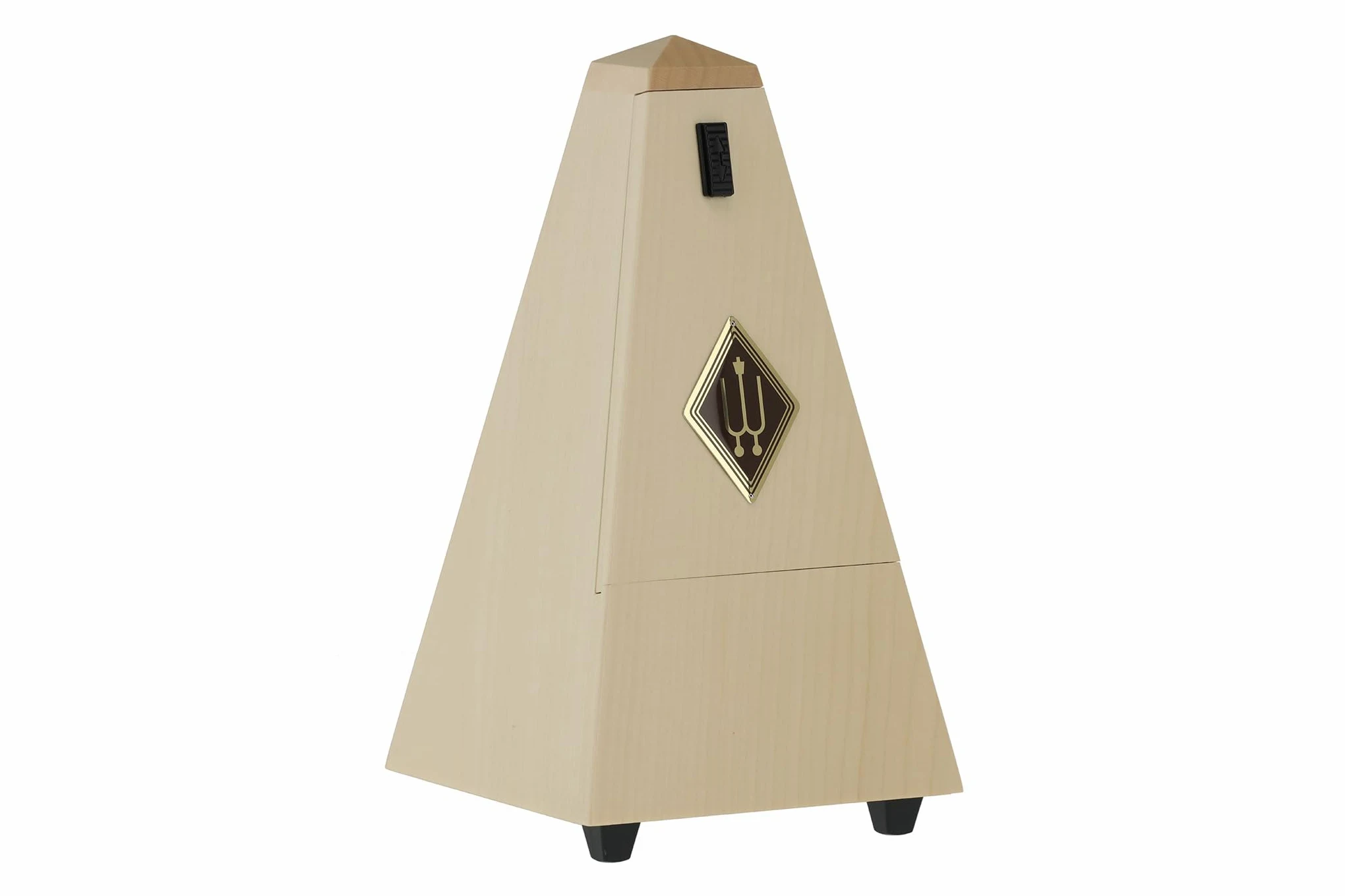 Wittner Metronomo Taktell forma piramidale Sistema Maelzel Serie 810 - Custodia in legno massello - Con campana - Acero naturale opaco - Non richiede batterie - Made in Germany