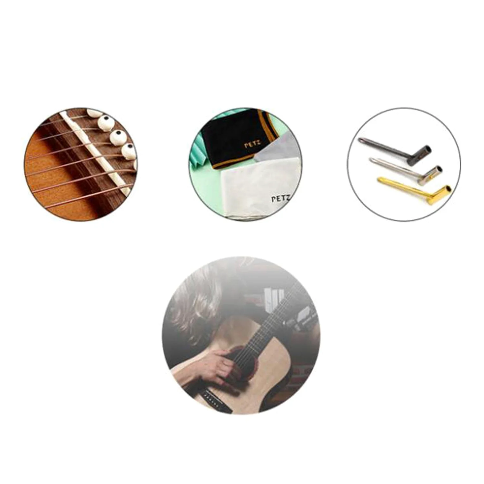 Teaching Aids per Chitarra Pratica Strumenti Assistenti Apprendimento Corde Accessori Funzionali in Plastica Adatto a Adulti Ragazzi, White