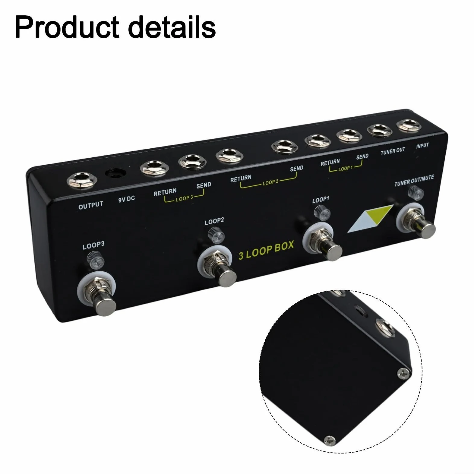 Pedale Loop per chitarra, per Mosky Audio 3 Loop Box Effect Looper Tuner Switcher