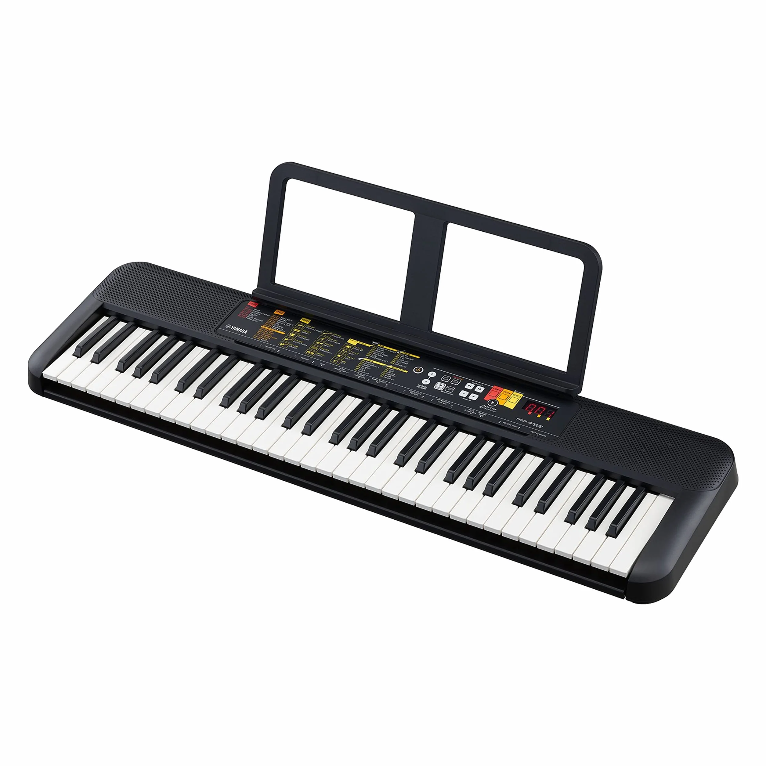 Yamaha - PSR-F52, Tastiera digitale portatile e compatta, 61 tasti, 144 voci di strumenti e 158 stili di accompagnamento, colore nero