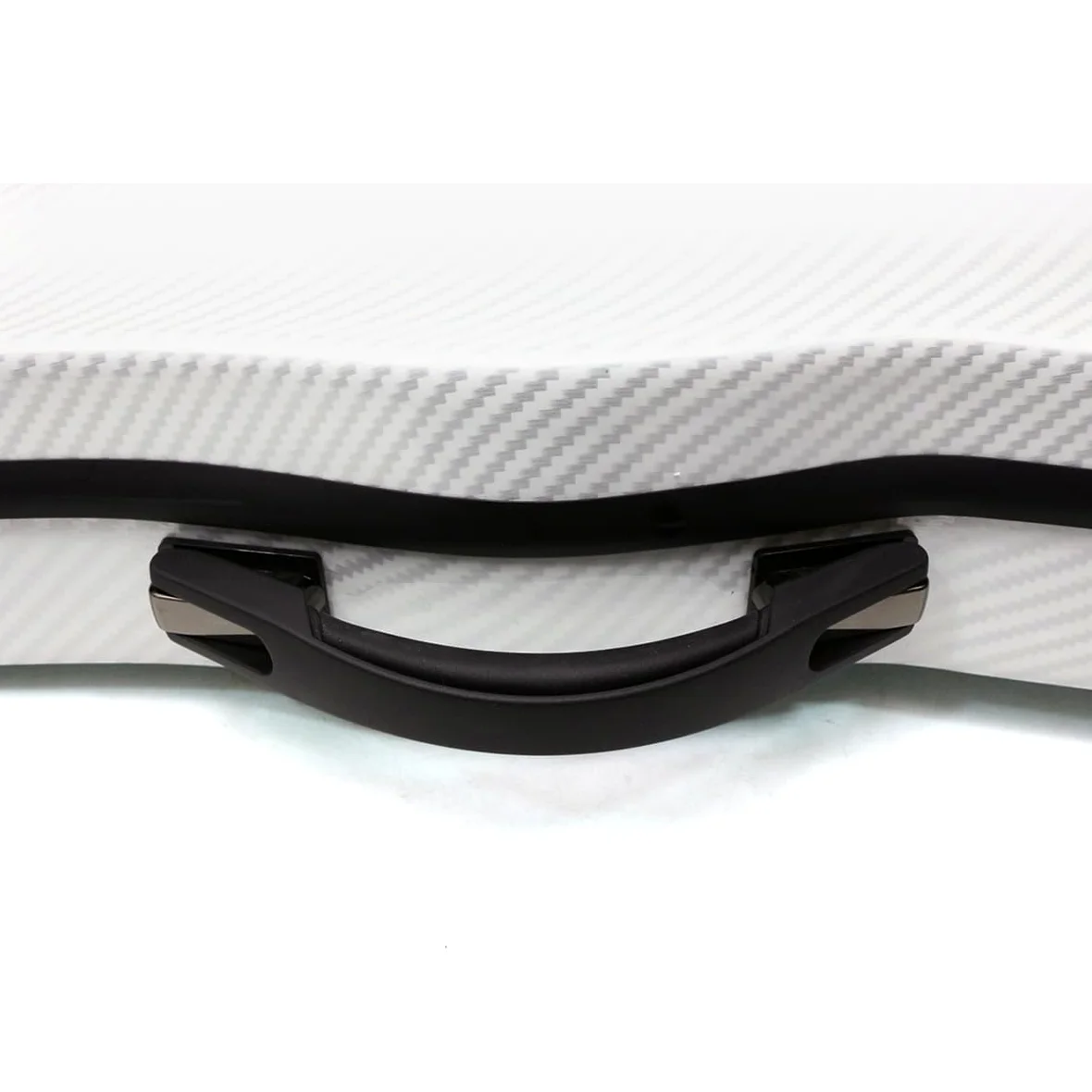 Custodia rigida per violino 4/4, in materiale composito di carbonio, con cinghie staccabili, struttura ultraleggera, protezione, impermeabile e durevole (bianco)