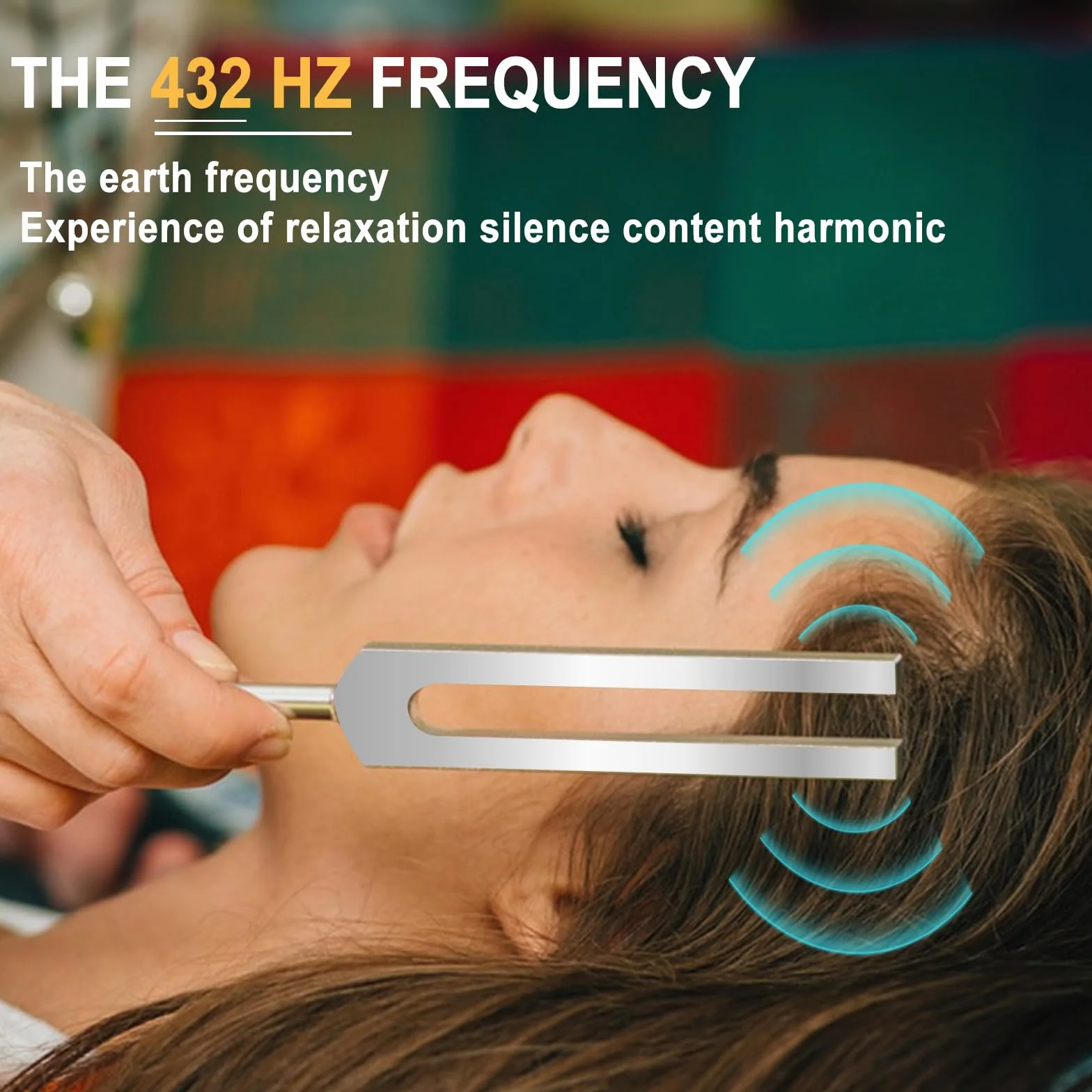 Set di 10 diapason per Solfeggio, diapason non ponderati, diapason colorati, 432 Hz, con scatola regalo e 2 mazzuole in gomma per meditazione e guarigione del suono