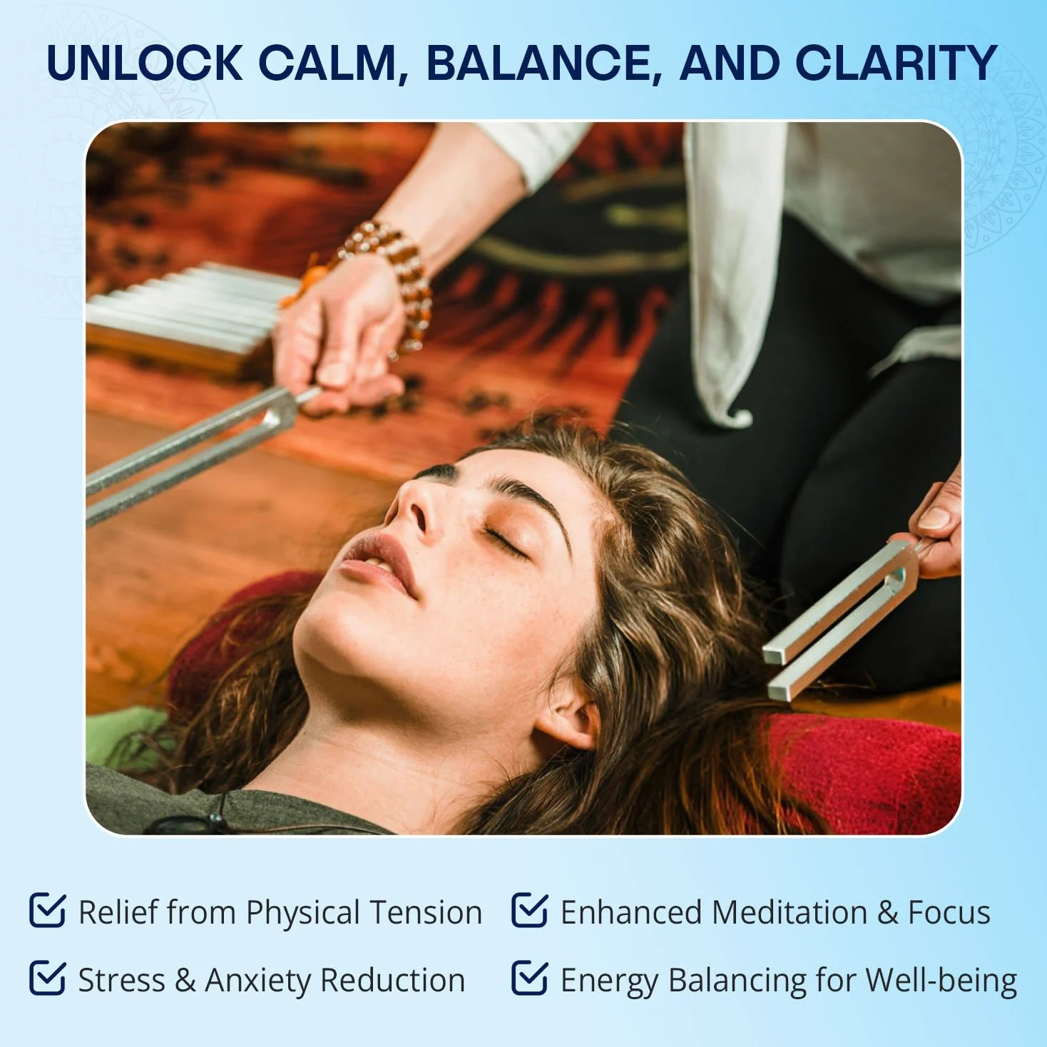 Omnivos - Diapason Solfeggio per guarigione per terapia del suono, guarigione dei chakra, include il diapason da 528 Hz, lavorato non modellato e prodotto negli Stati Uniti