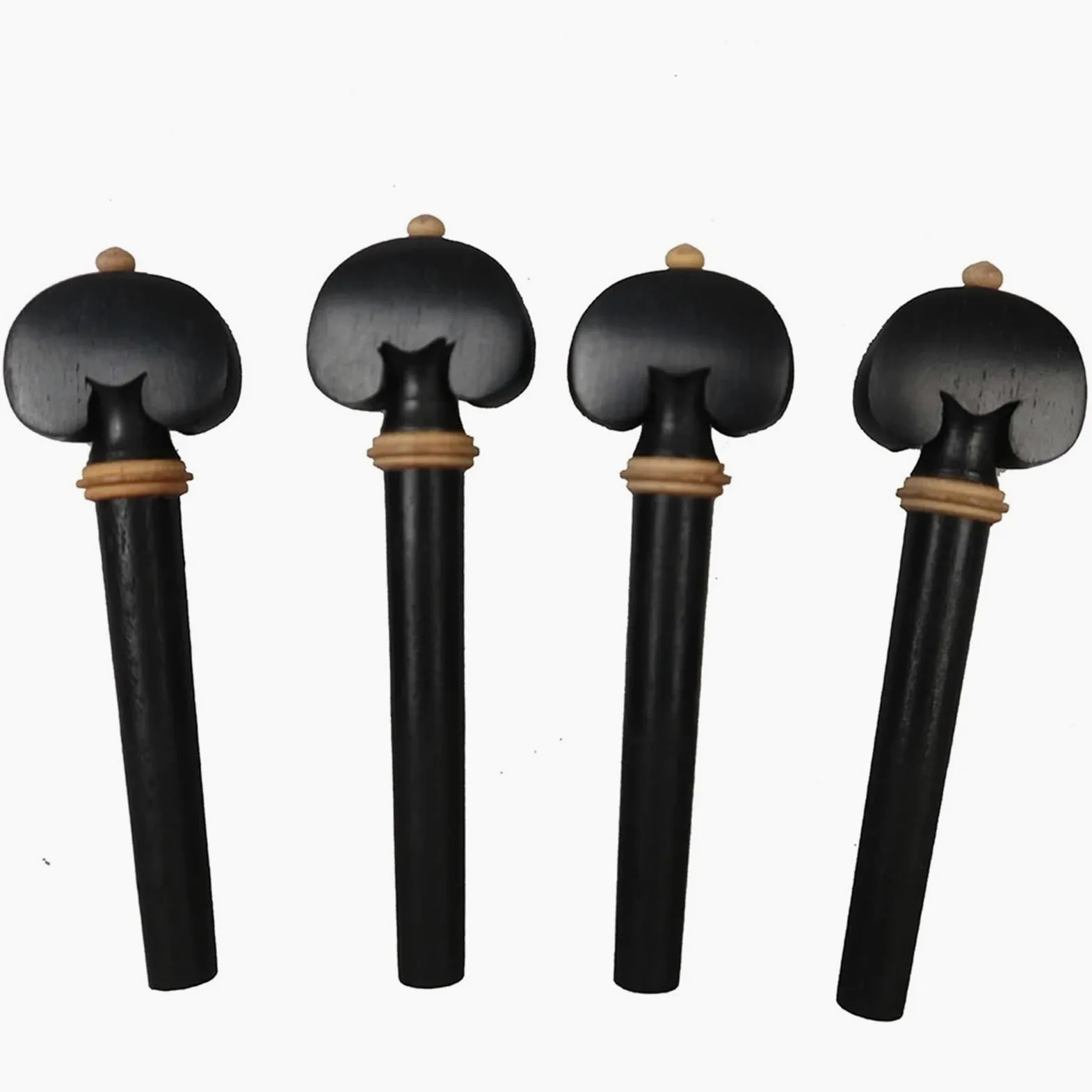 Piroli Per Violino 50 pezzi 4/4 chiavi for accordatura di corde violino, avvolgitore for, intarsi in legno ebano, anello in bosso, dimensioni standard