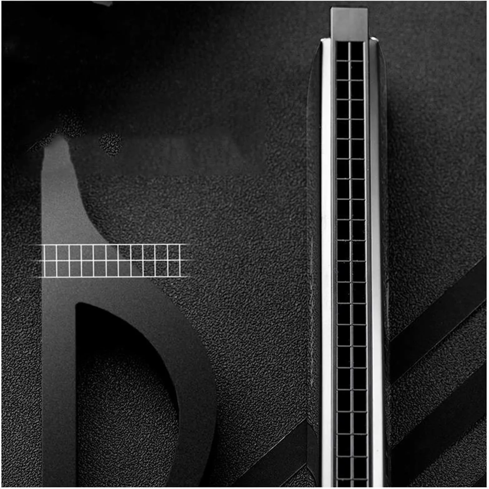 Per Adulti armonica Tremolo Armonica Cromatica Kongsheng Armonica A Bocca Professionale Polifonica A 24 Fori In Do 24 Armoniche Kong Sheng(Black)