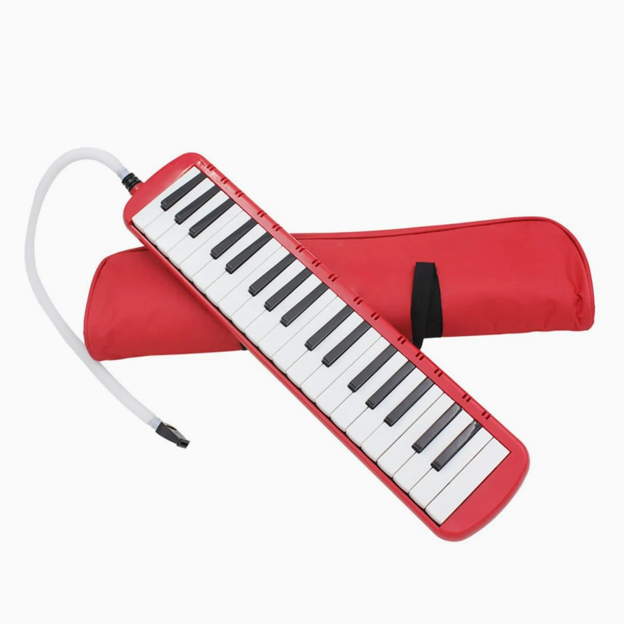 Melodica 37 Tasti Strumento a Chiave Con Custodia Rossa Leggera Portatile Strumento Musicale Per Principianti Amanti Musica