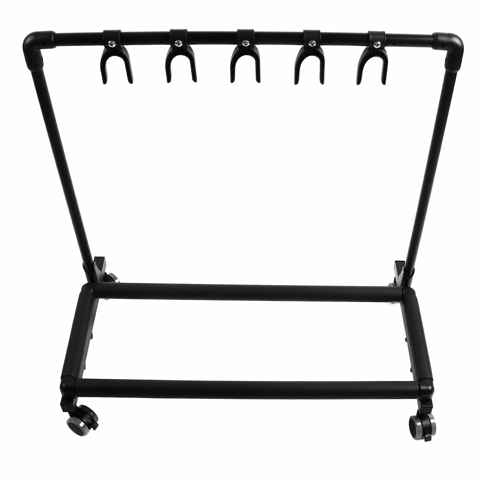 STURDY MULTITAR CHITARTA CHIETS CON WHEELS, Supporto per Chitarre Multipli Protettivi per Negozi di Musica, Materiale di Metallo Ed Eva (FL-11W)