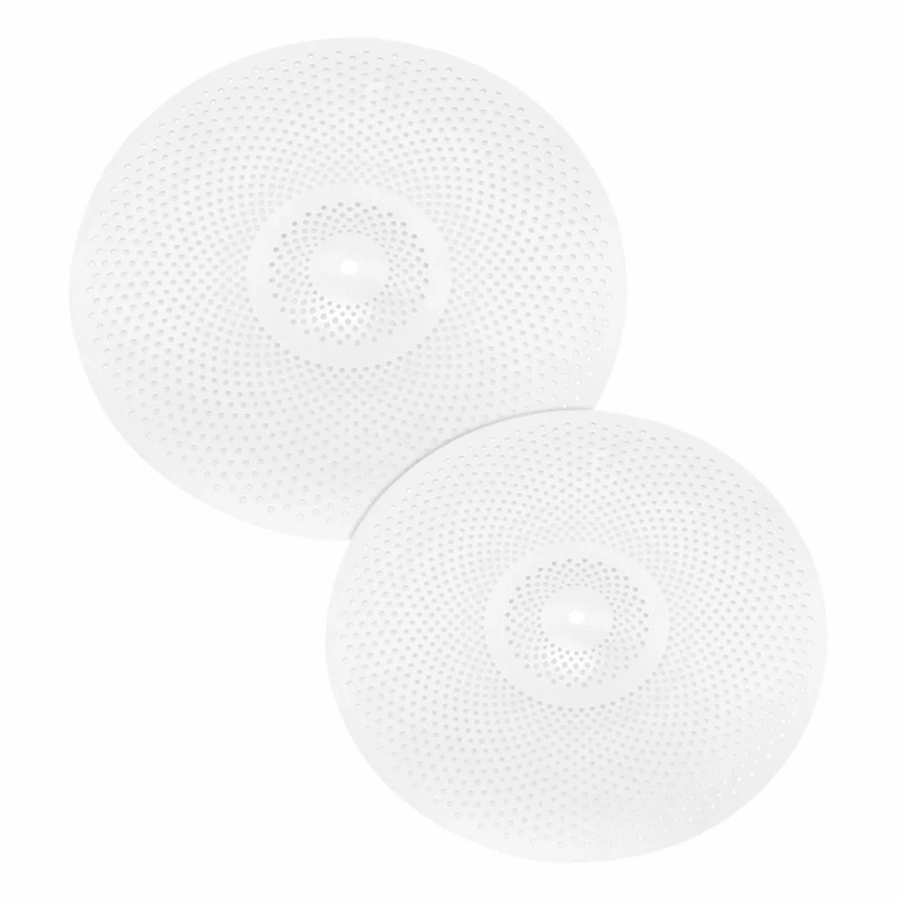 ibasenice Kit 2 Pezzi Piatti Muti per Batteria in Lega Argento, Riduzione Vibrazioni e Facile Installazione, Accessori per Batteria Acustica e Jazz