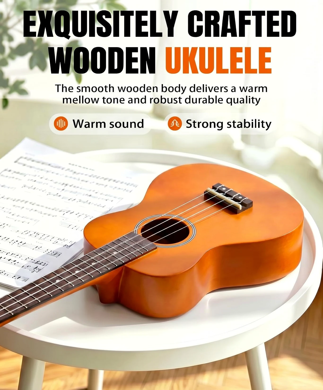 Kit per principianti di ukulele soprano per bambini e principianti, ukulele da 21 pollici con libro di canzoni, custodia, cinturino, accordatore, corde e plettri - Blu