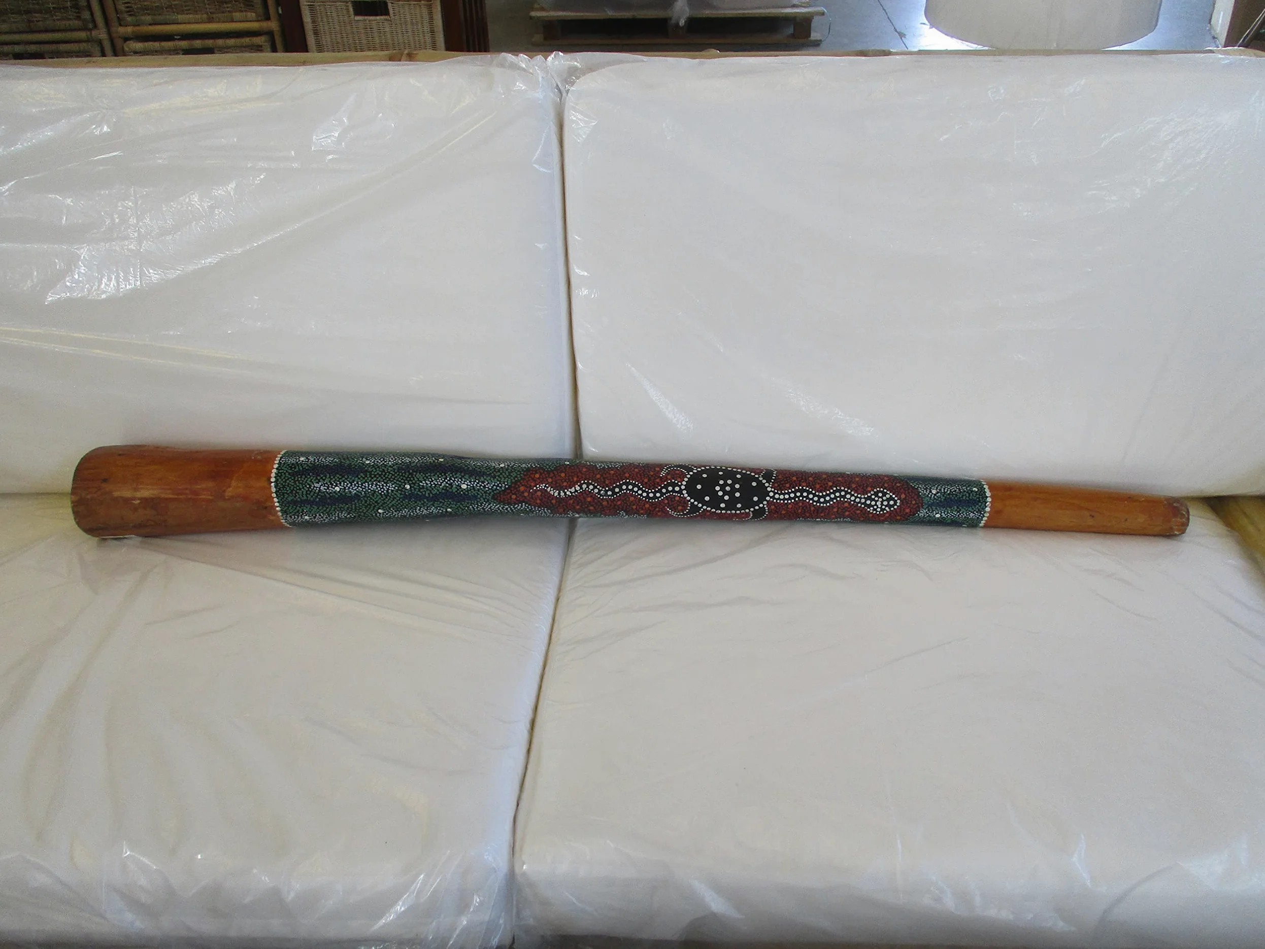 Fantasie d'Oriente Didgeridoo, Strumento Aborigeni Australiani NON SINTETICO BAMBU, Legno, 130 cm x 11 cm