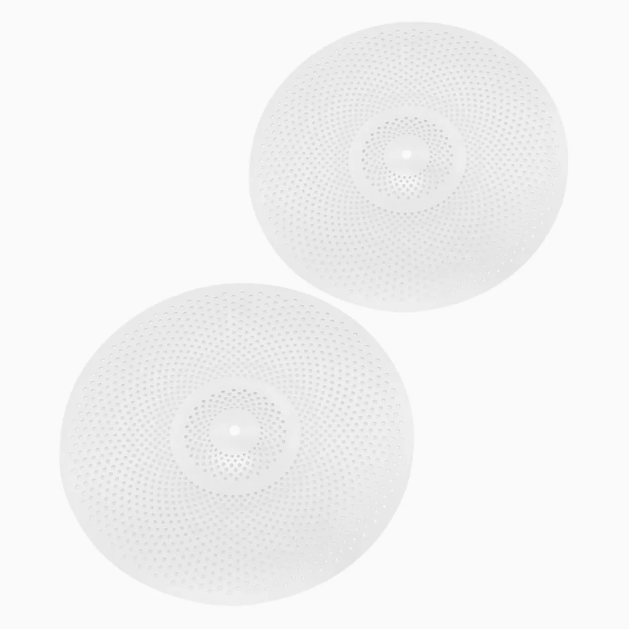 Set di 2 Piatti per Batteria Silenziosi in Lega Argento da 14 e 16 Pollici Riduzione del Rumore e Peso Leggero per Strumenti Musicali Acustici