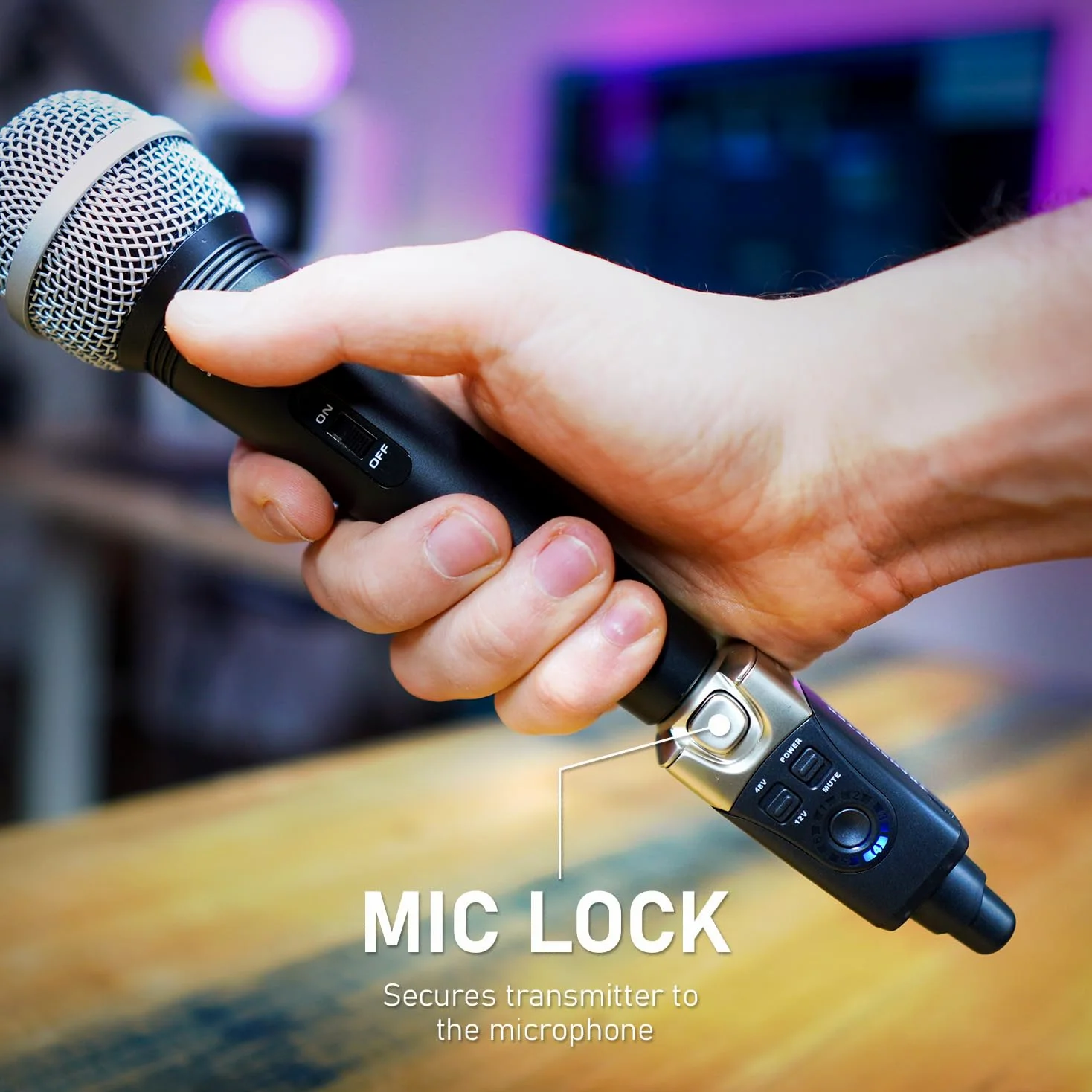 XVIVE U3 - Sistema Microfono Wireless Ricaricabile con Trasmettitore/Ricevitore, Trasmissione in Banda 2,4Ghz - 5 Ore di Autonomia, Compatibile con Mixer Audio, Microfono Dinamico e Casse Acustiche