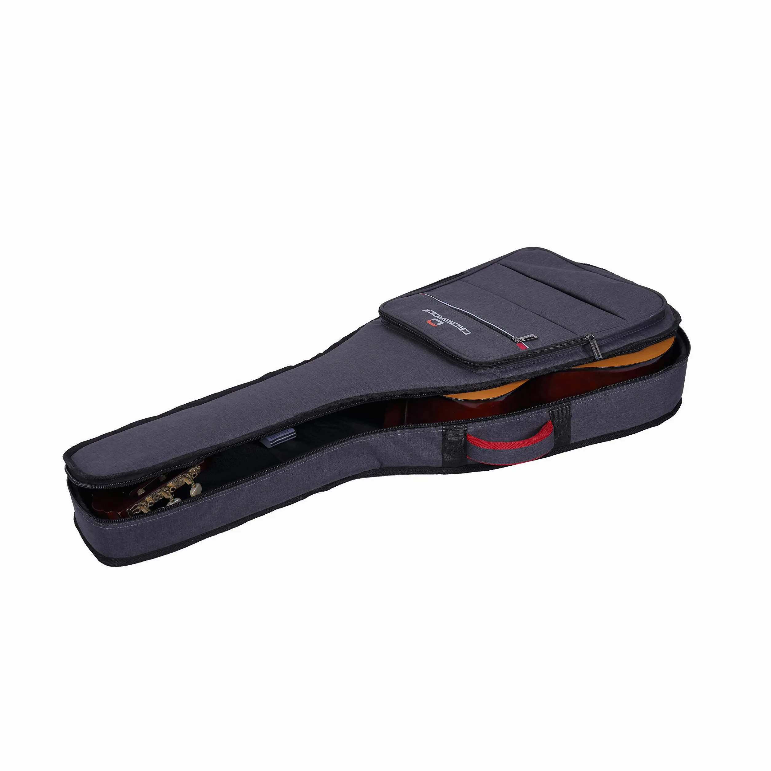 Crossrock Borsa imbottita per chitarra classica 4/4 | Imbottitura 10 mm, spallacci zaino, tasca anteriore – Protezione leggera per studenti e amatori