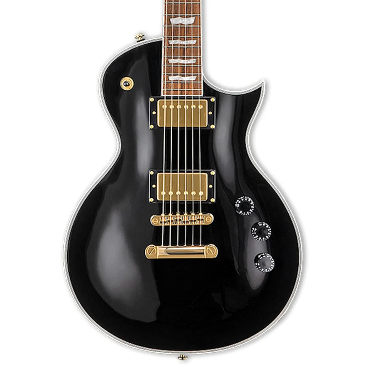LTD EC-256 BLK Chitarra elettrica Nero + keepdrum Mono cavo jack