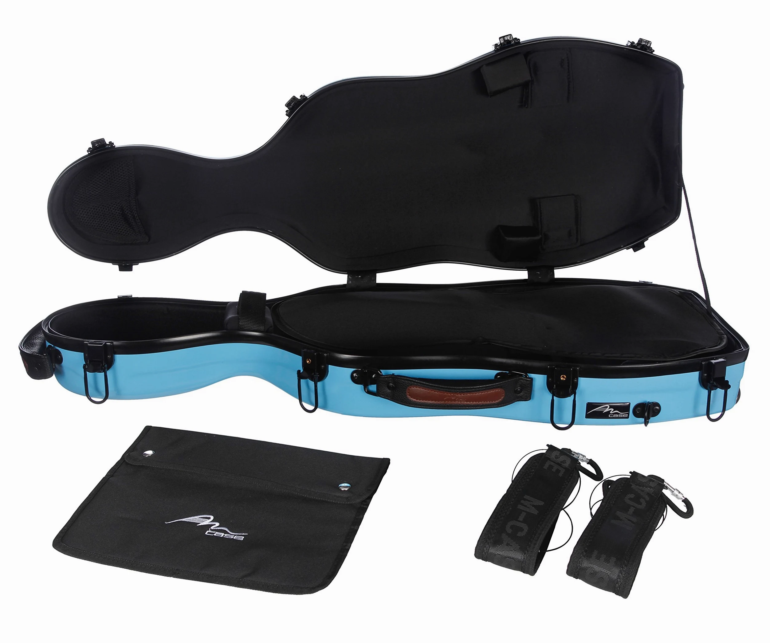 M-Case Custodia per Viola Fiberglass 38-43 Ultra Light cielo blu borsa musicale