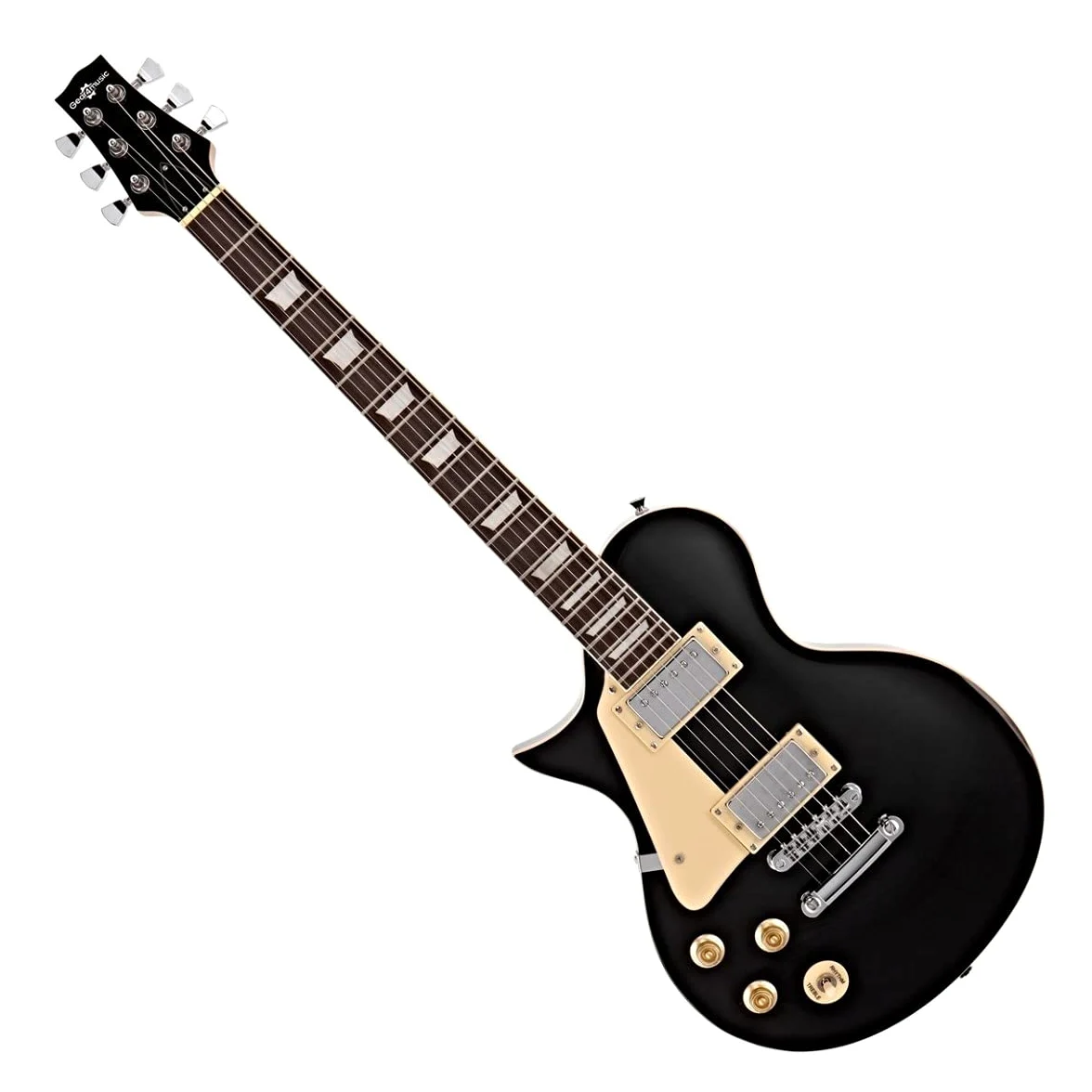 Pacchetto Chitarra Elettrica Mancini Principianti, Ampli 15W | Design Mancino con Ampli 15W e Accessori, Due Humbucker Chiusi Cromati, Top in Acero Fiammato, Manico