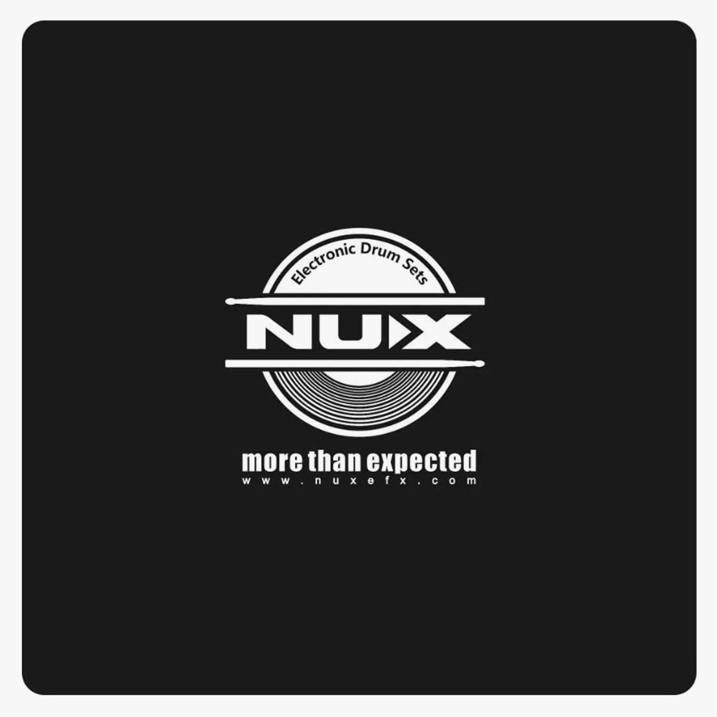 Nux - Tappeto per batteria, 130 x 130 cm, colore: Nero