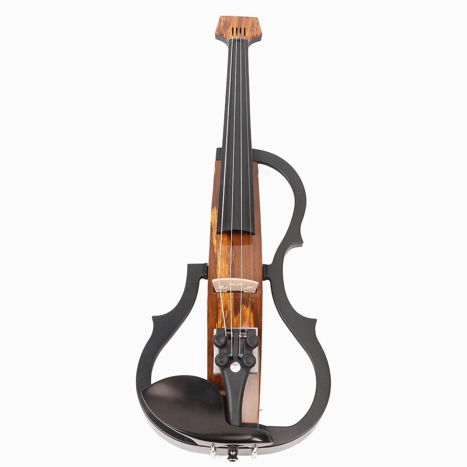 Violino Elettrico Violo Elettrico Silenzioso per le Prestazioni dei Principianti in Fibra di Legno di Colore in Legno di Colore Scuro