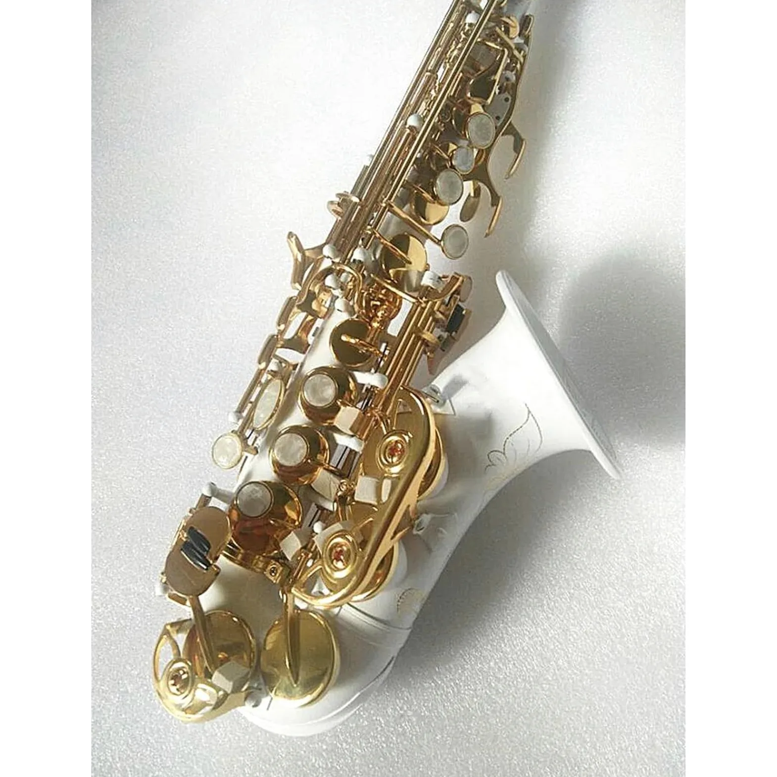 Professionale Sassofono Sassofono Soprano Sassofono Bianco Sax Soprano Curvo Allestimenti Completi