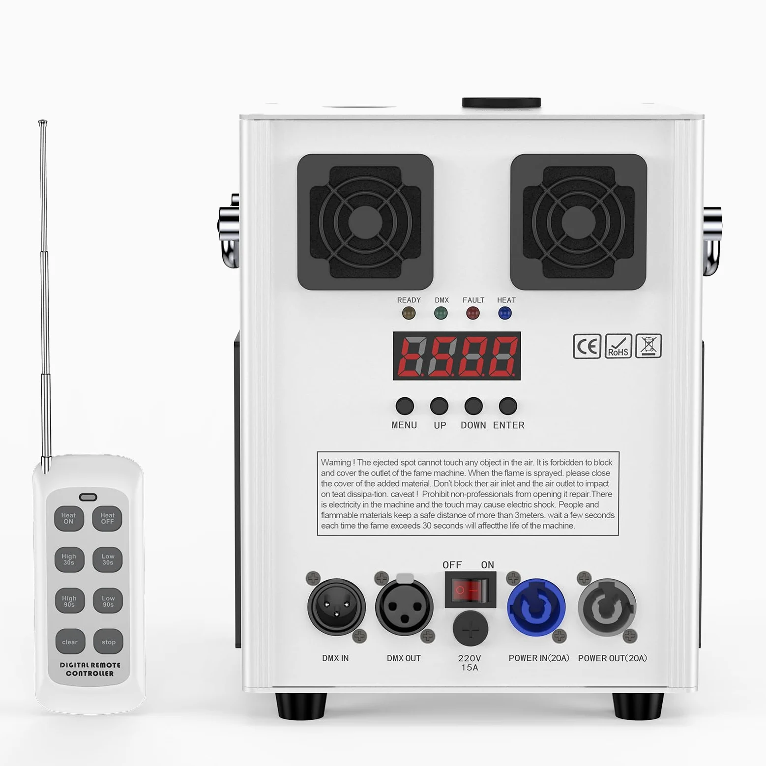 Macchine Pirotecniche, Macchine Bianche di Effetto Speciale 1000W con la Macchina Della Scintilla del Telecomando Senza Fili d-mx512 per i Matrimoni di Halloween della Festa di Palcoscenico (1 pezzo)