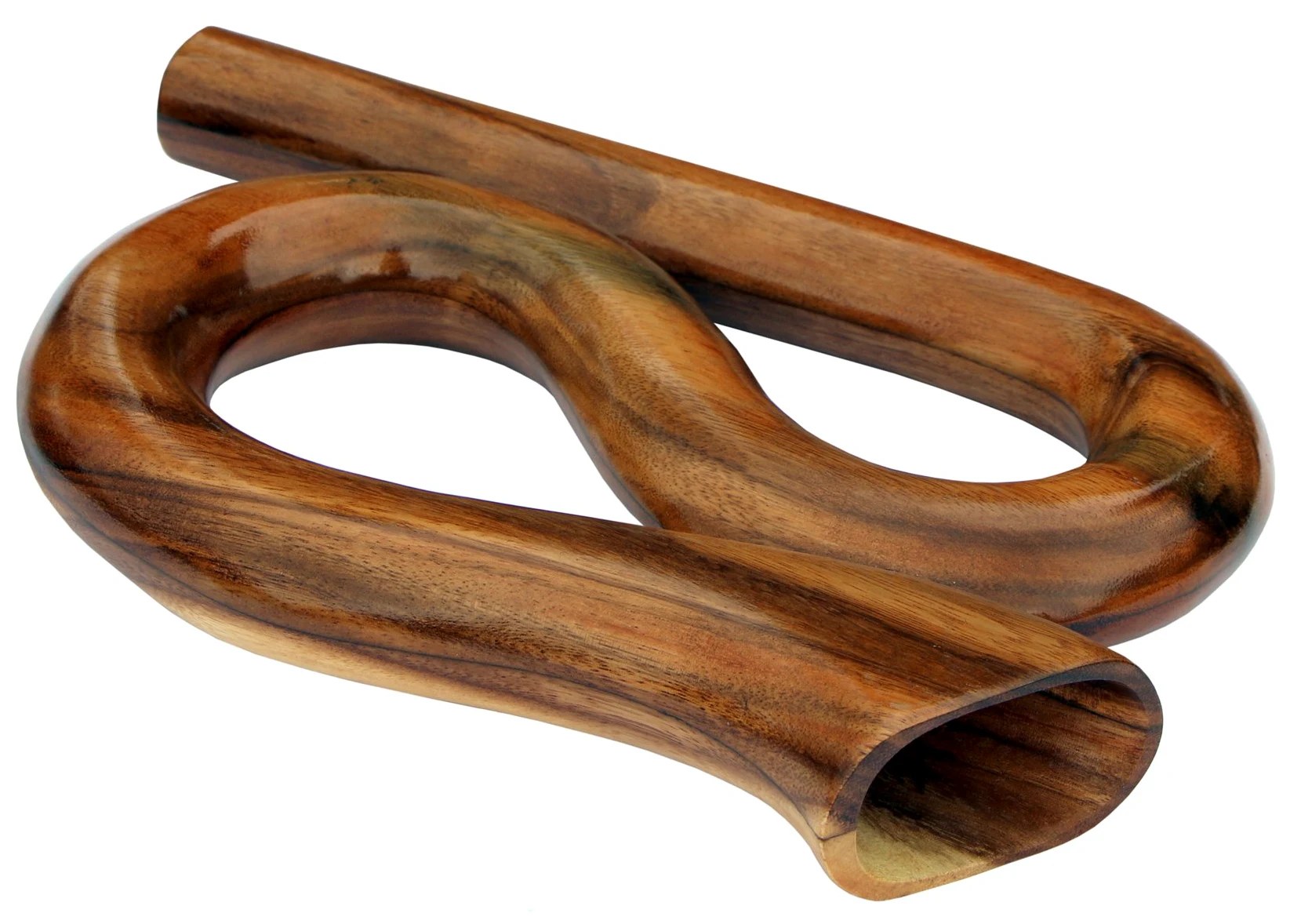 Didgeridoo rotondo 40 cm in colore legno - strumento a fiato realizzato a mano in legno soar - Travel Didge & strumento in legno - compatto, suono e autentico DID104