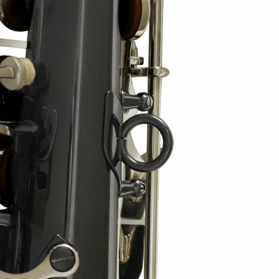 Sassofono soprano curvo in Si bemolle for studenti principianti principianti, sax si bemolle con custodia, bocchino, pastiglie, ance, kit di pulizia, tracolla, guanti bianchi
