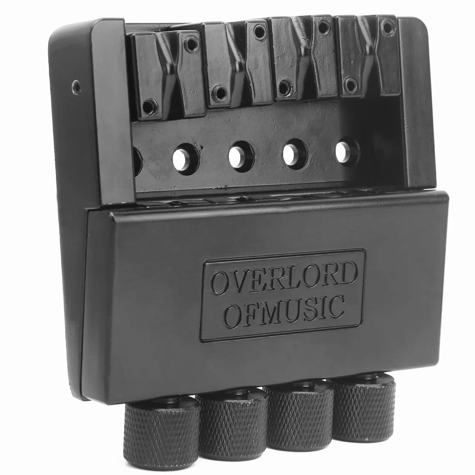 POENVFPO Kit Ponte e Cordiera in Lega di Zinco a 4 Corde per Basso Elettrico Senza Testa, Hardware di Installazione Completo, Accessorio Musicale Professionale