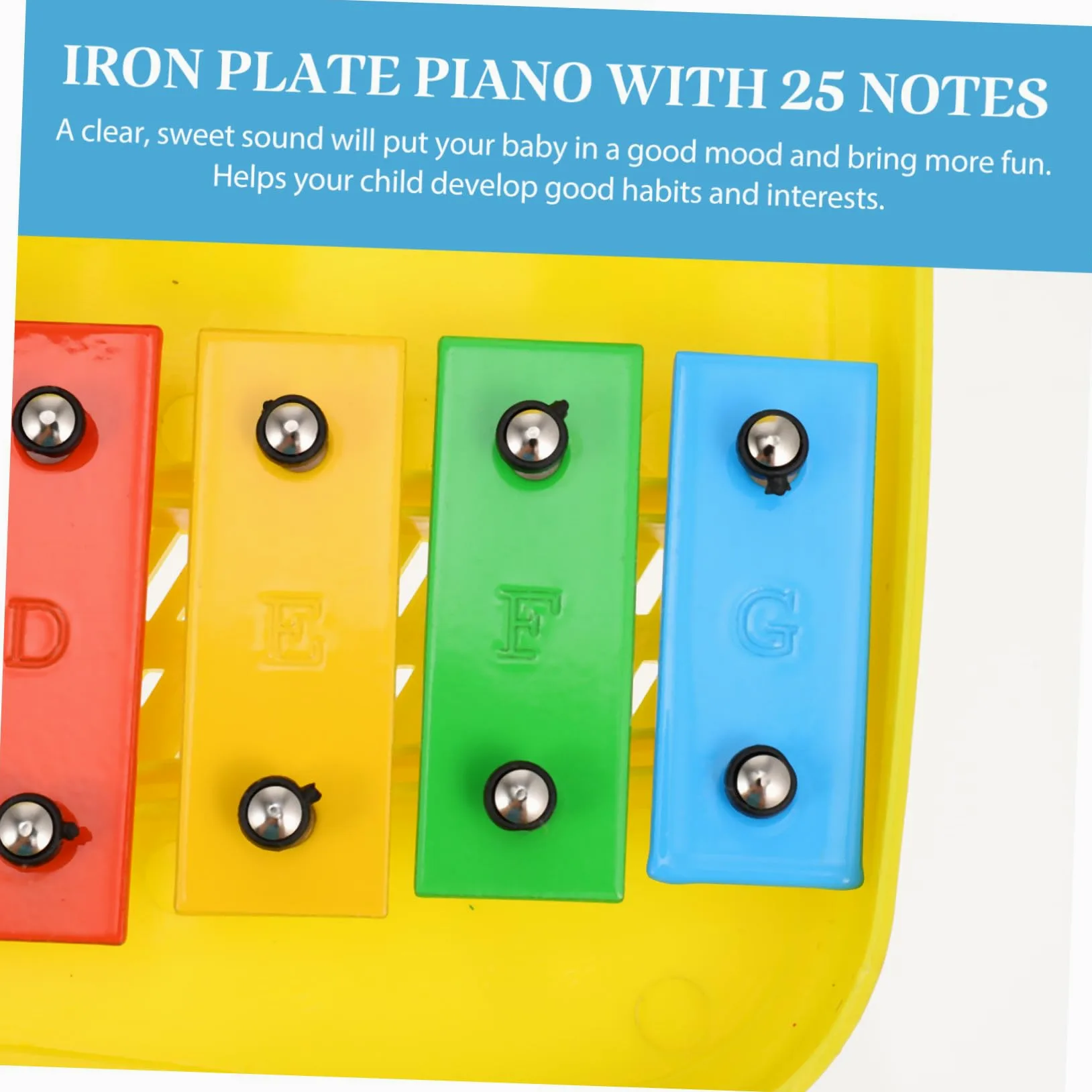 Metallofono a 25 Note in Lamiera di Ferro, Set 1 Pezzo, Blu per Bambini | Metallofono Note, Strumento Orff, Suono Chiaro, Delicato sulla Pelle, Gioco Educativo per Apprendimento Musicale