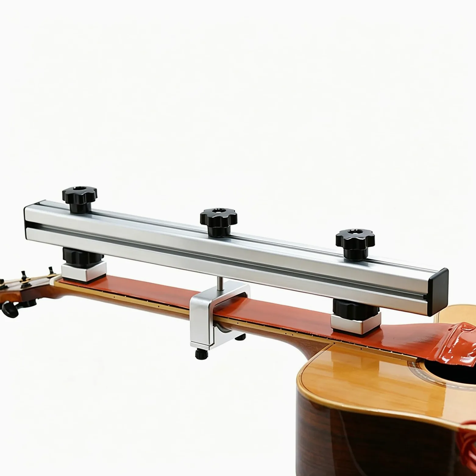 Piastra per il collo della chitarra, strumento di manutenzione professionale, regolabile da 120 a 480 mm, con cuscinetto riscaldante, per riparazione chitarra acustica/elettrica