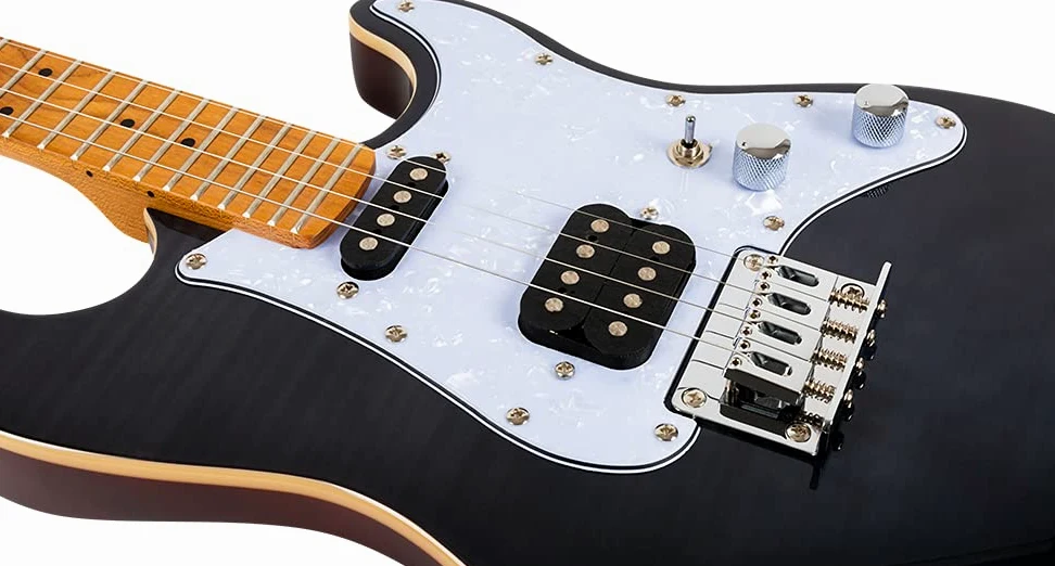 Flight Ukeleles Pathfinder Solid Body Trasparente Nero Elettrico Tenore Ukulele