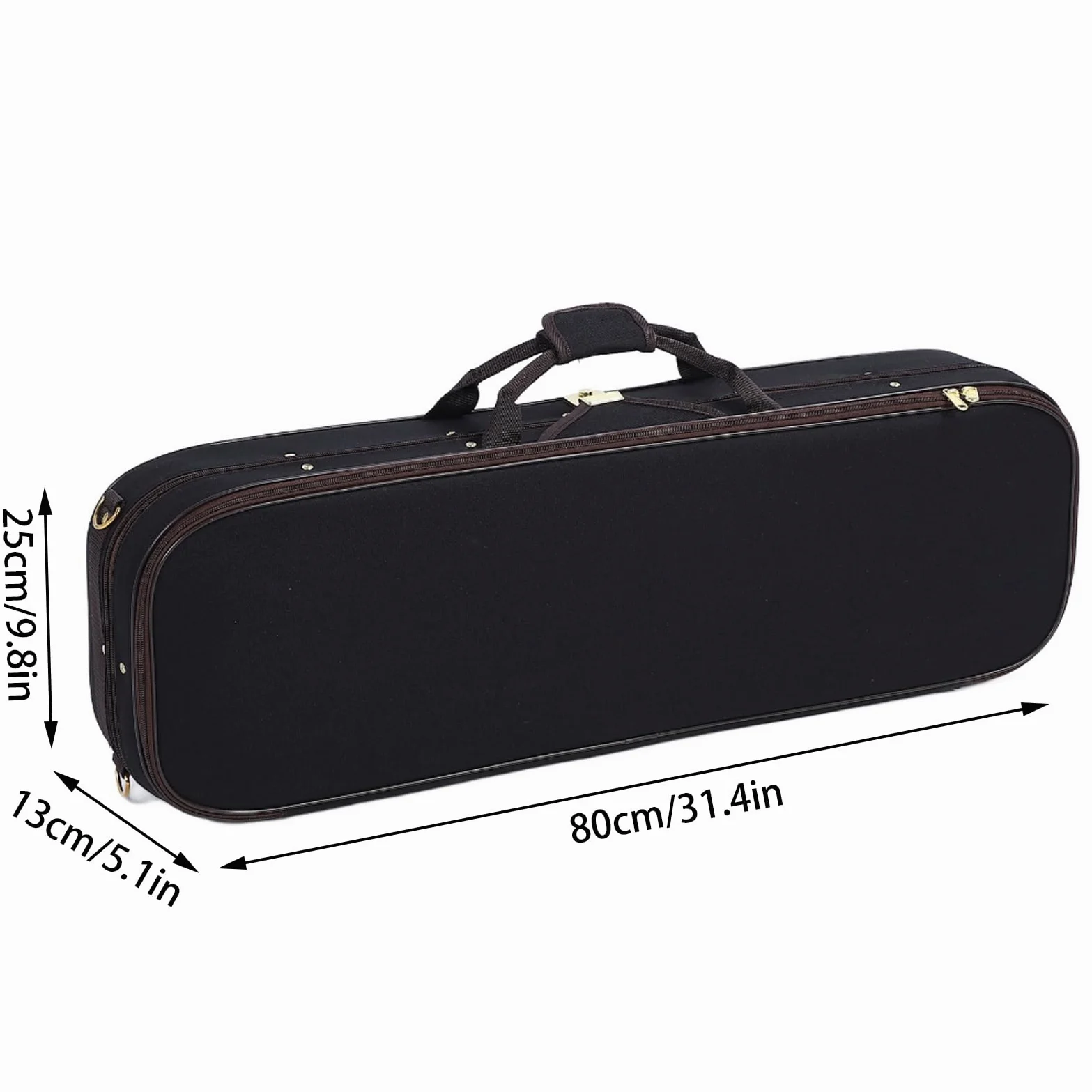 Scatola per Violino di Dimensioni 4/4, con Igrometro, Custodia Rigida per Violino, Custodia Protettiva per Strumenti Musicali