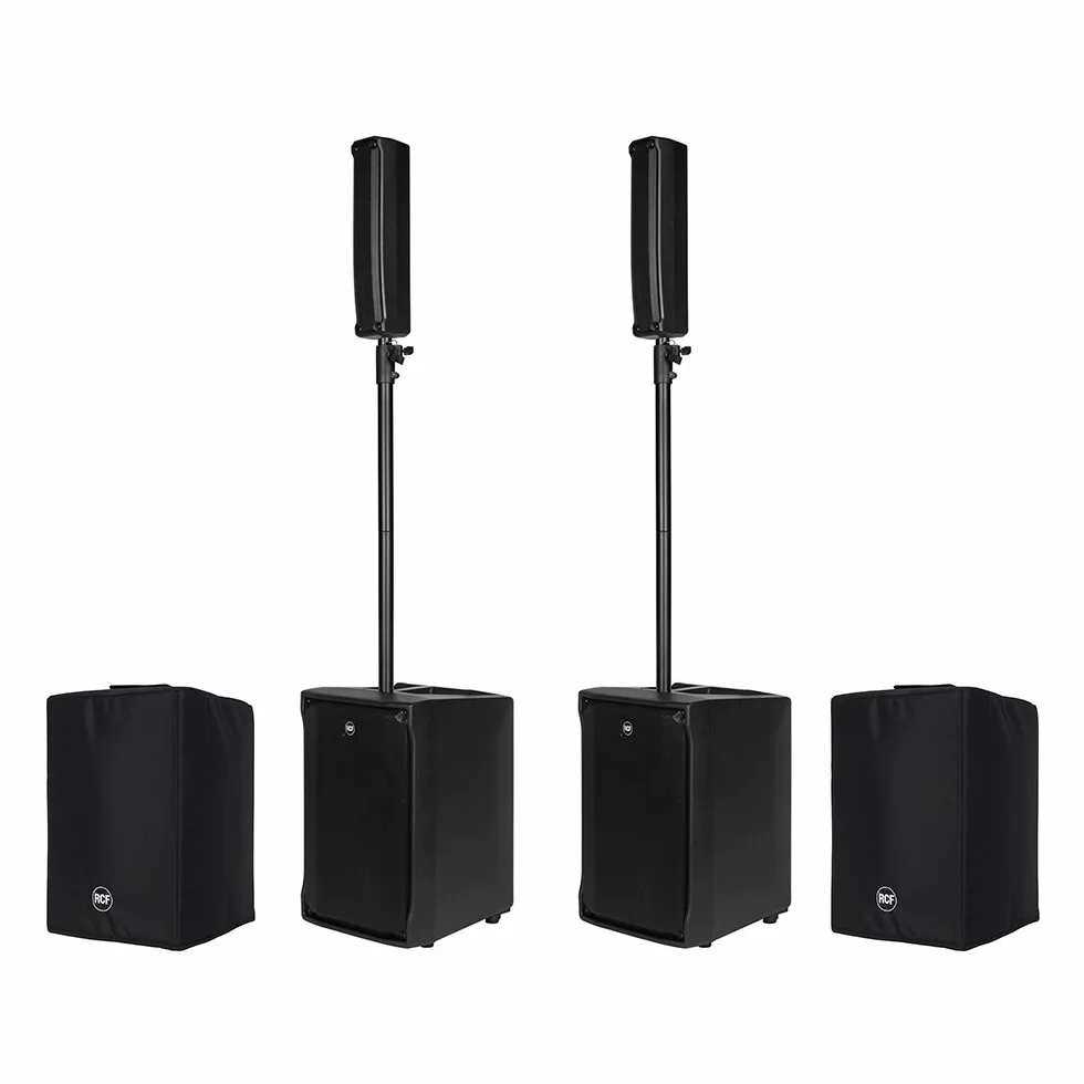 RCF EVOX J8 Active - Sistema array portatile attivo a 2 vie, con borse, confezione da 2