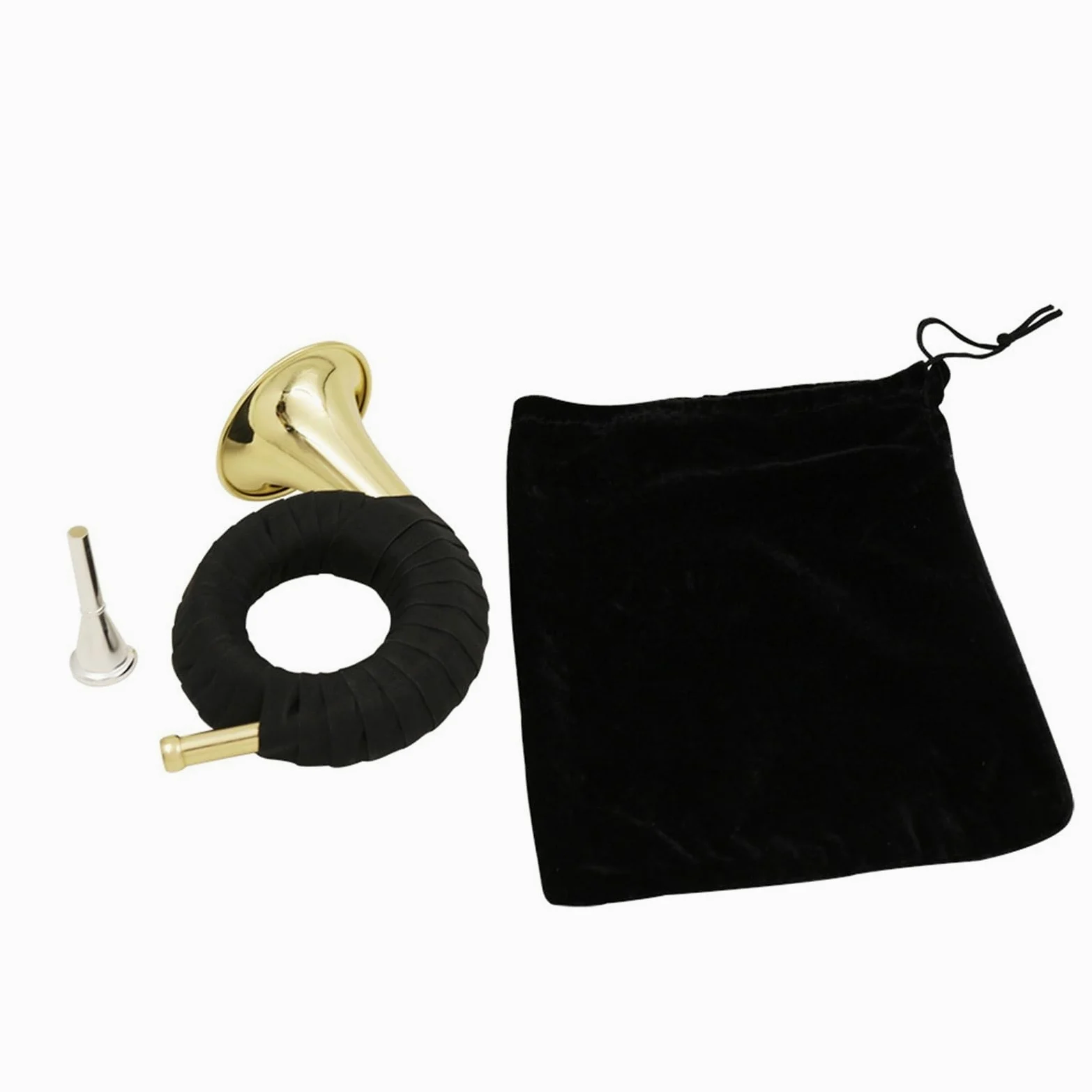 Strumento In Ottone Si Bemolle Grande Corno Da Caccia Corno Francese Corno Francese Dorato Con Supporto Kit Corno Francese
