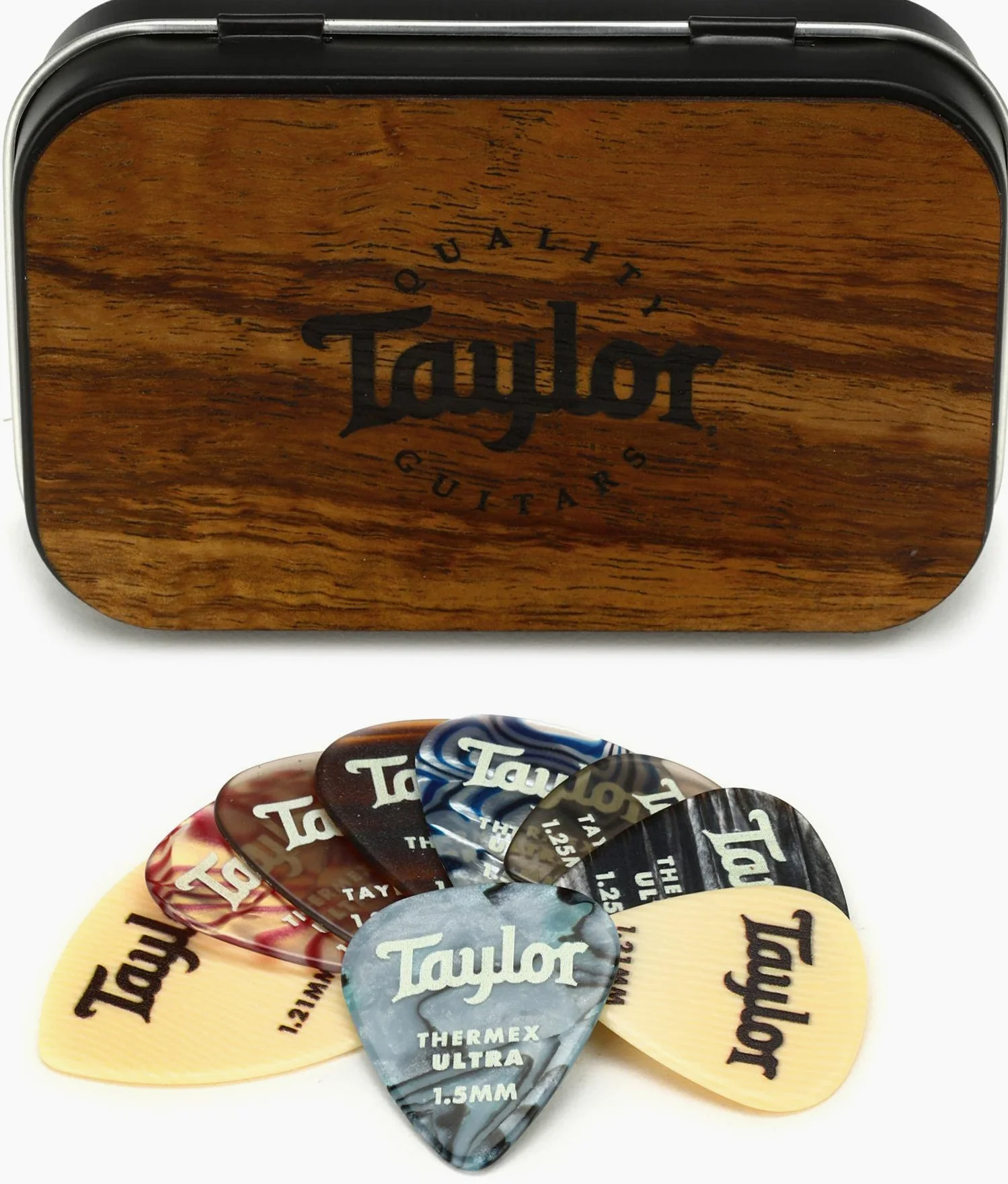 Taylor Pick Tin Koa Top Collezione Darktone Serie