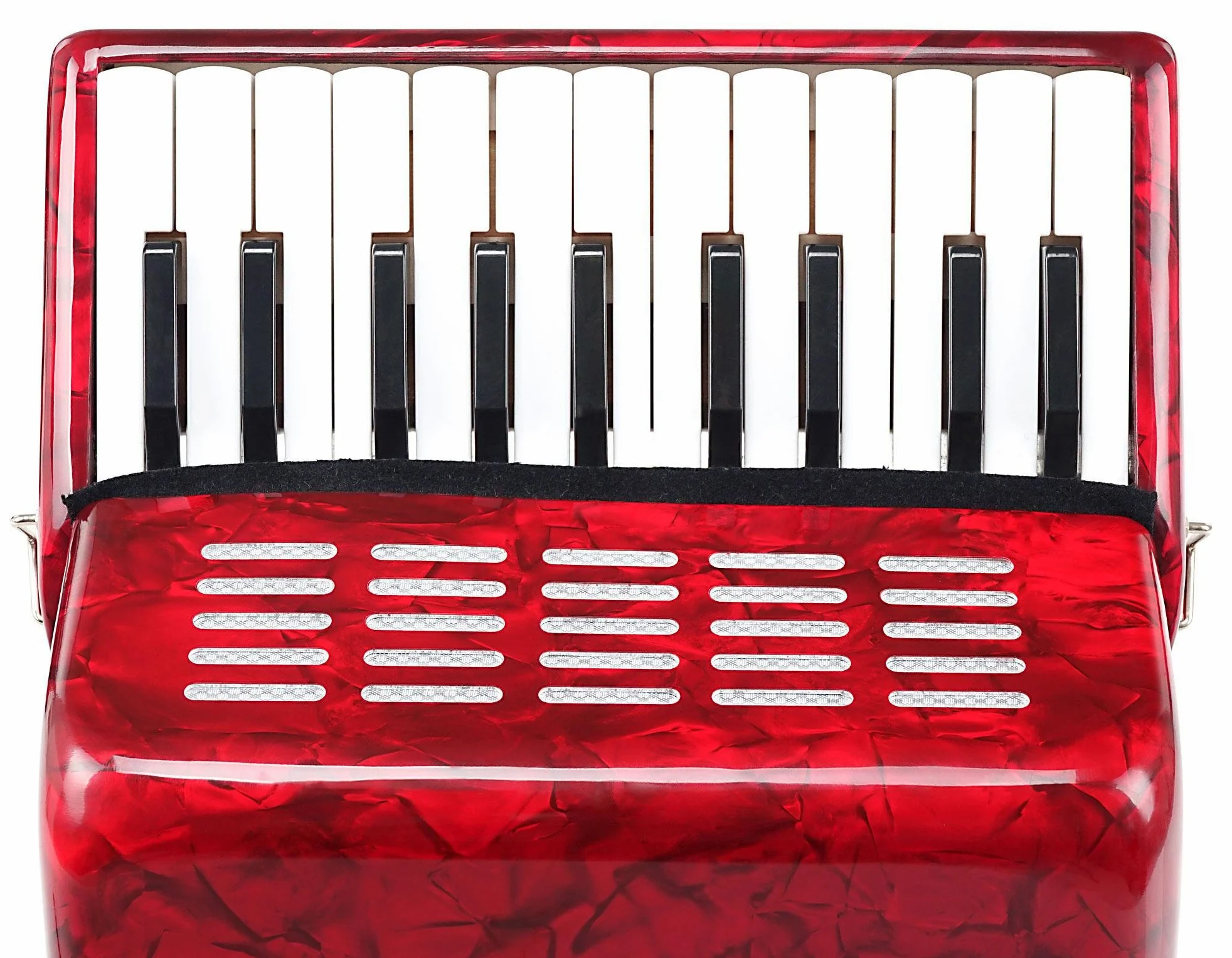 Classic Cantabile Secondo Fisarmonica per Bambini 8 Bass Set Rosso | 22 tasti diatonici, 8 tasti bassi, Peso: 2, 4 kg, Dimensioni (L x P x A in cm): 28, 5 x 16 x 28, Colore: Rosso, Leggio, 15 kg