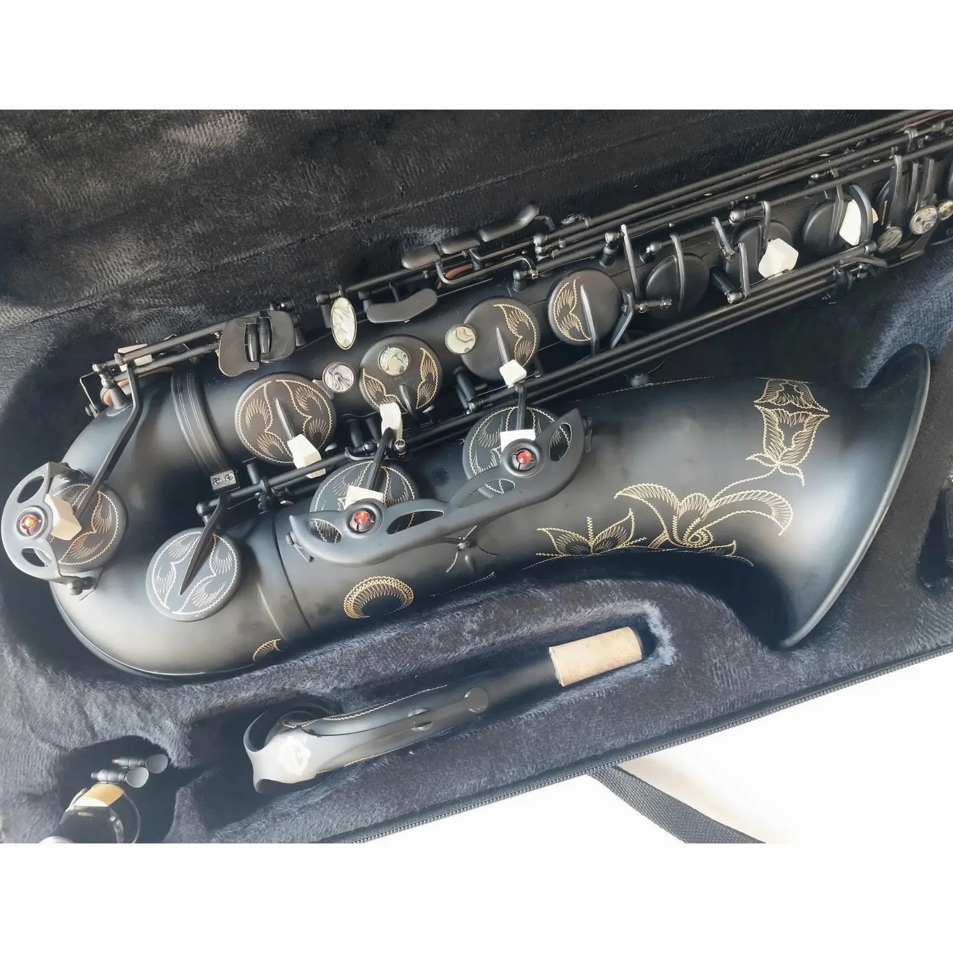 Sassofono Professionale Tenore Sassofono Tenore Nero Oro Sax Strumento Musicale Professionale Con Custodia