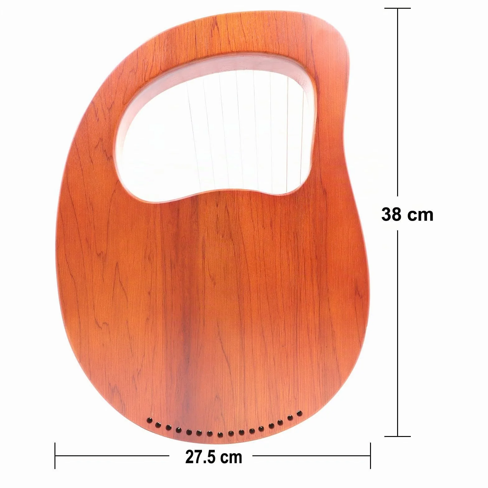 Rayzm Lyre Harp, strumento lira in legno massello di mogano con design brevettato, arpa portatile a 16 corde in metallo per adulti/bambini/principianti